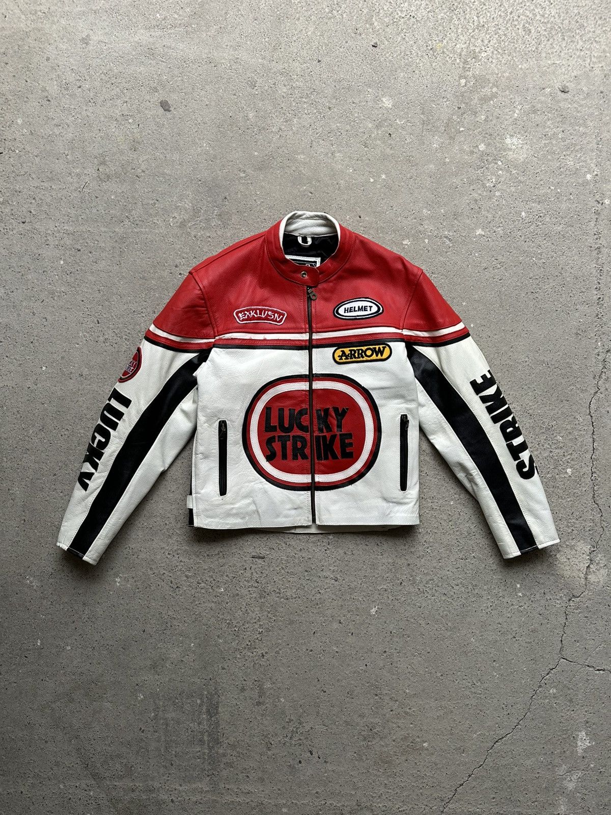 Lucky Brand Lucky Strike Exklusiv Arrow Leather Jacket S red white Size US S / EU 44-46 / 1 - 1 Thumbnail