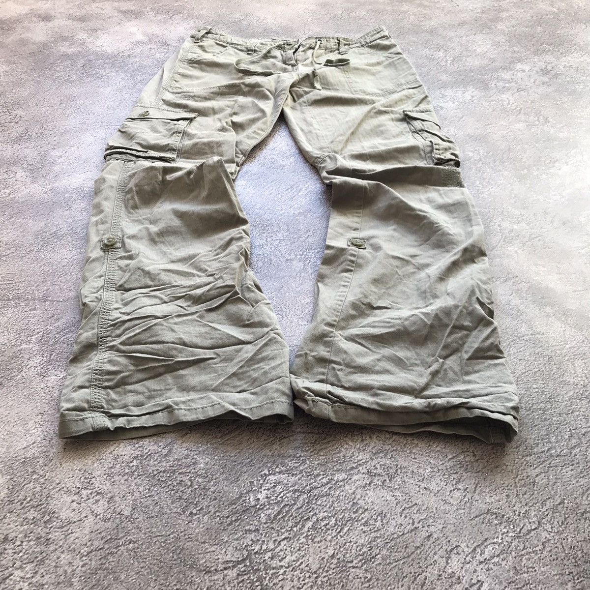 Vintage Vintage 90s Baggy Cargo Pants Distressed Parachute Streetwea Size 30" / US 8 / IT 44 - 1 Thumbnail