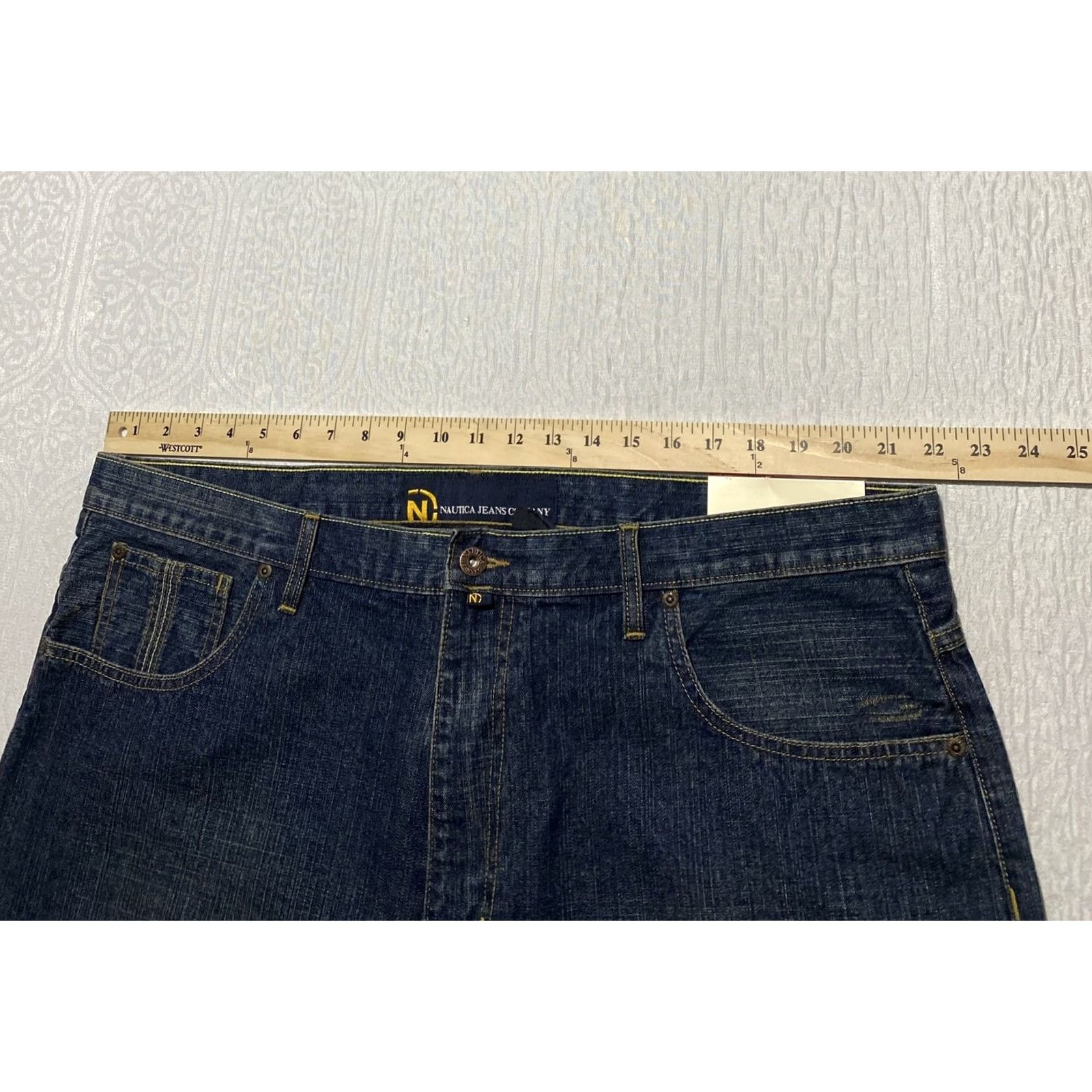 Nautica Nautica Jeans Shorts Mens 42 Blue Denim Baggy Carpenter Cargo Pocket Logo 90s Vintage Style Size US 42 / EU 58 - 3 Thumbnail