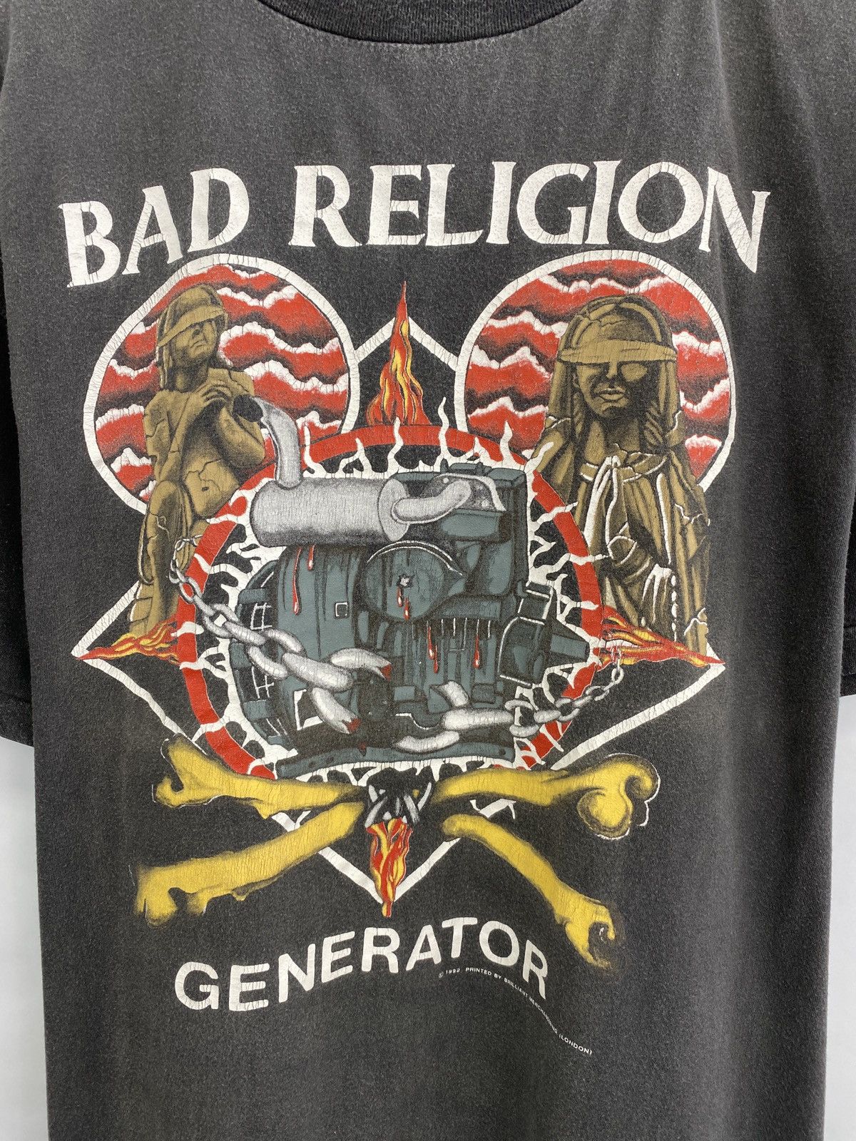 Band Tees × Metallica × Vintage Vintage 1992 Bad Religion Generator Rock Bend T-Shirt Rare Size US XL / EU 56 / 4 - 4 Thumbnail