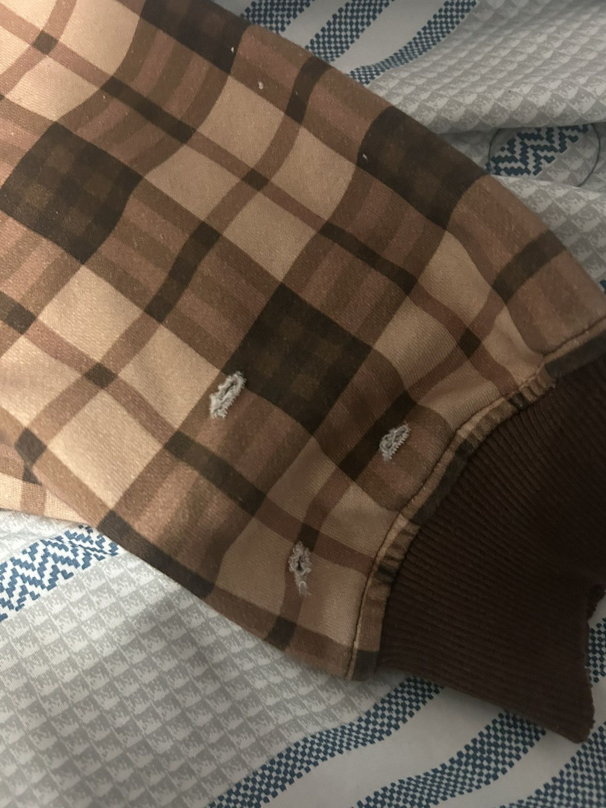 Other Plaid Distressed Brown Zipup Size US L / EU 52-54 / 3 - 3 Thumbnail