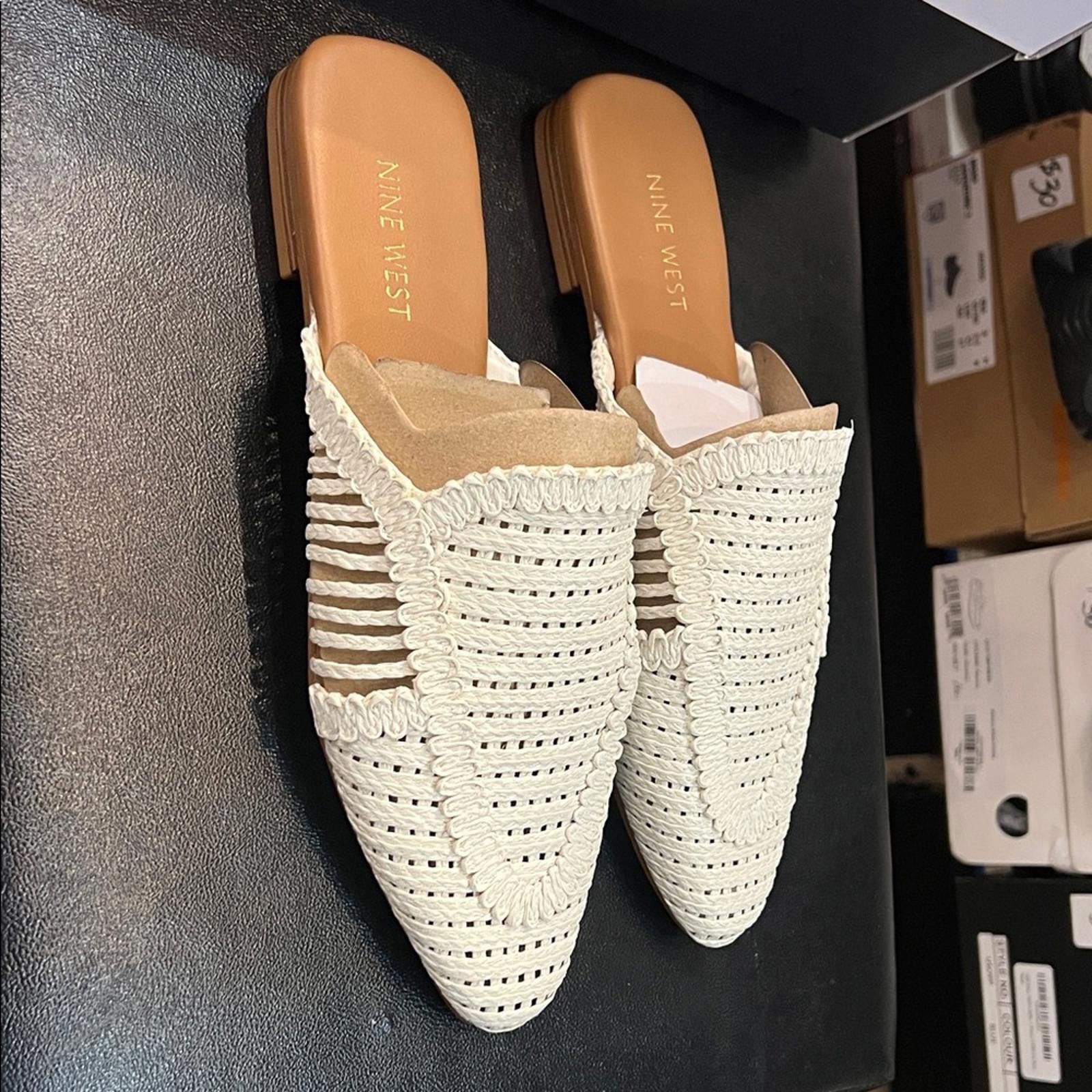 Nine West Nine West Cream Woven Men's Loafers Size US 9.5 / EU 42-43 - 2 Thumbnail
