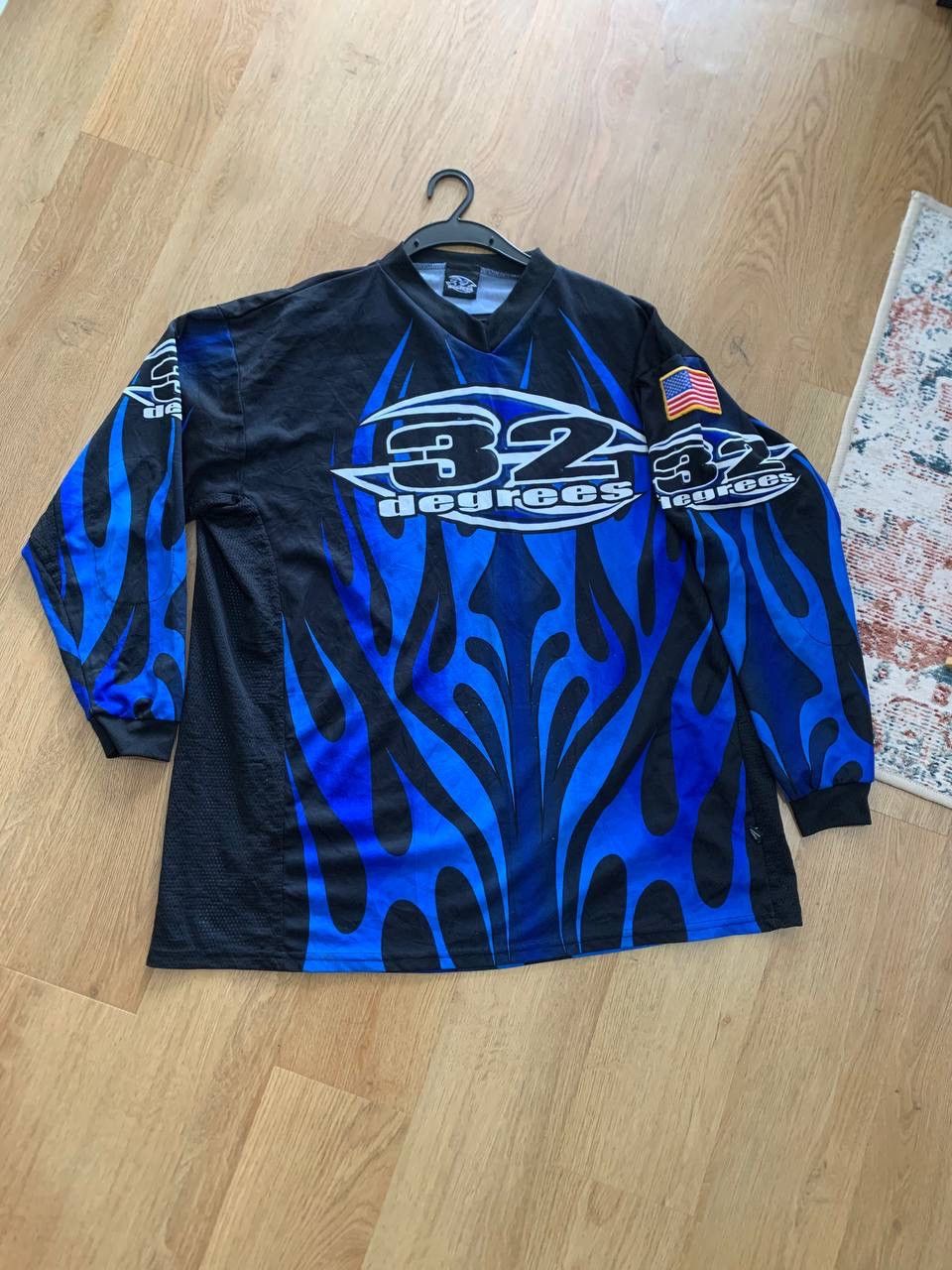 Vintage Vintage 90s Flame 🔥🔥Jersey Paintball 32 Degrees Size US XL / EU 56 / 4 - 1 Thumbnail