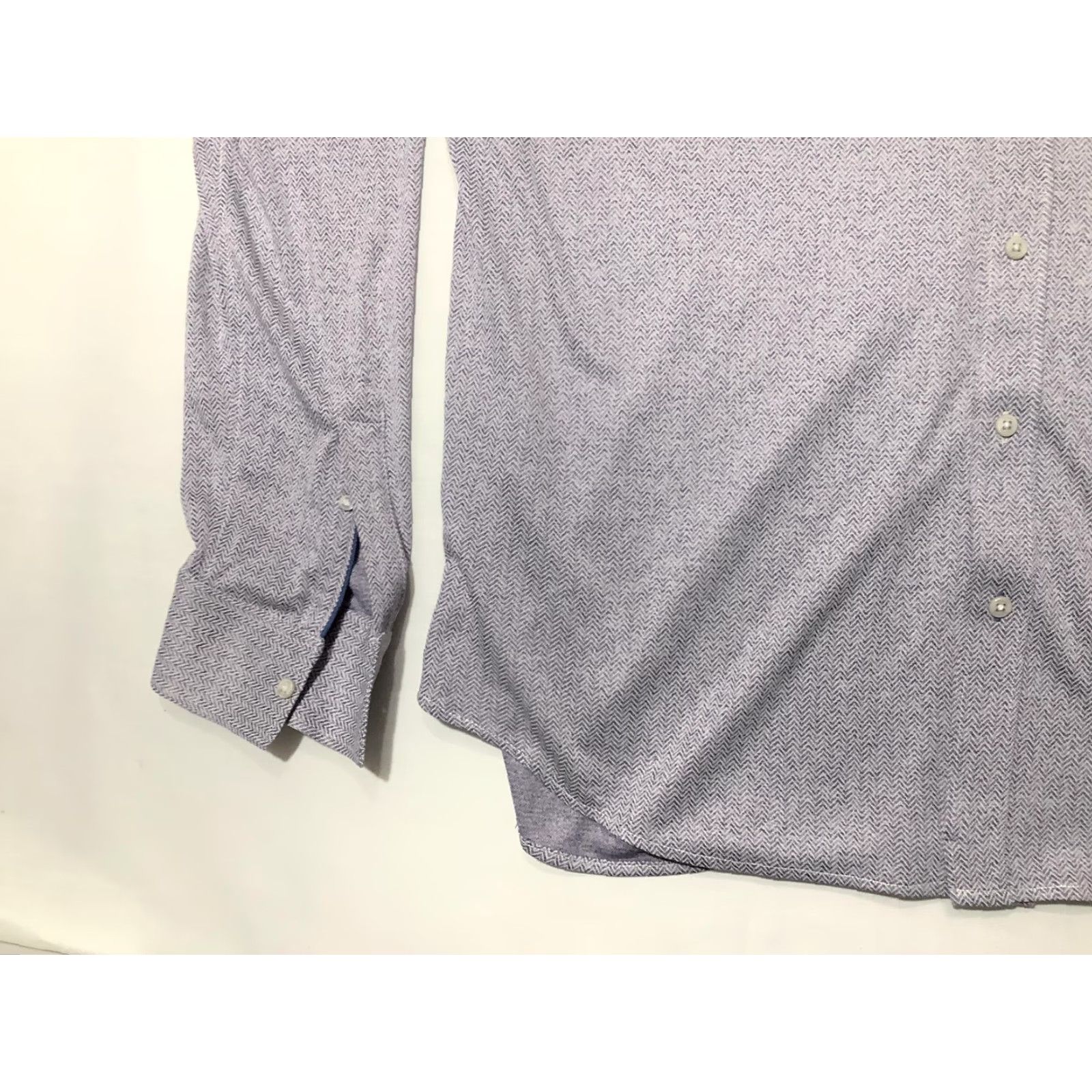 Tommy Bahama Tommy Bahama Shirt Mens XL Purple Herringbone Long Sleeve Stretch Button Up Size US XL / EU 56 / 4 - 3 Thumbnail