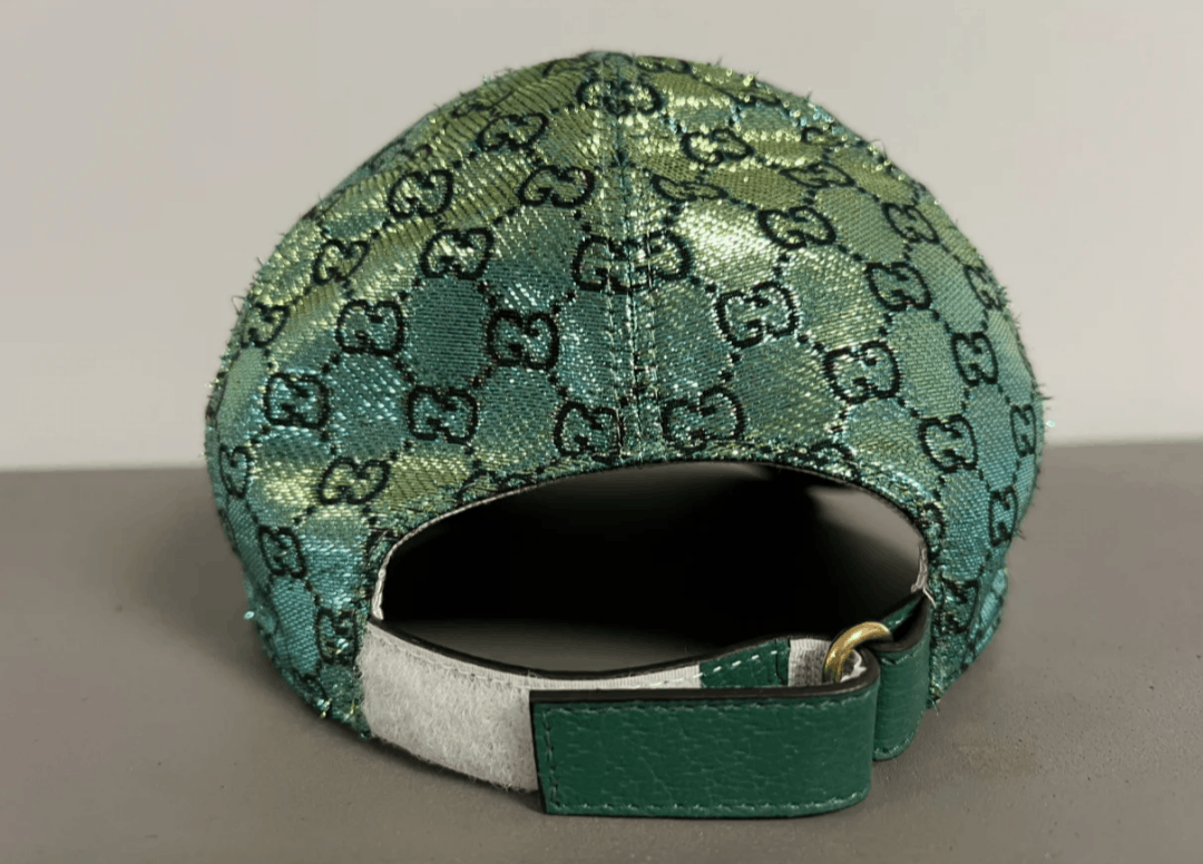 Gucci Gucci GG Lame Jacquard Baseball Cap Green XL Unisex Size ONE SIZE - 11 Thumbnail