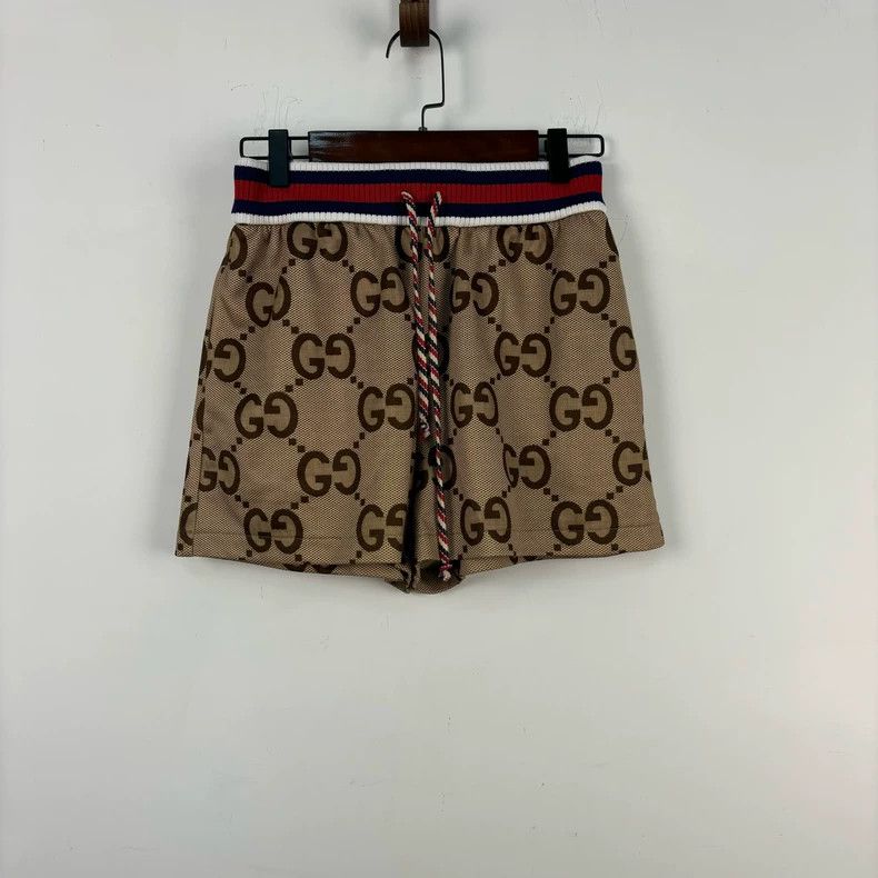 Gucci Gucci Size XS Full Logo Embroidered Shorts size XS 2501-Nex Size US 27 - 1 Thumbnail