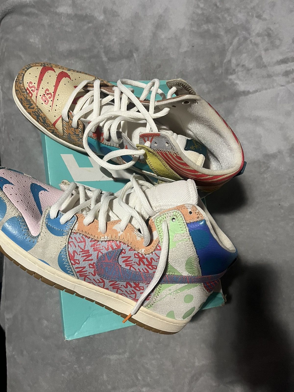 Nike SB Nike Dunk SB High Thomas Campbell “What The” Size US 14 / EU 47 - 2 Thumbnail