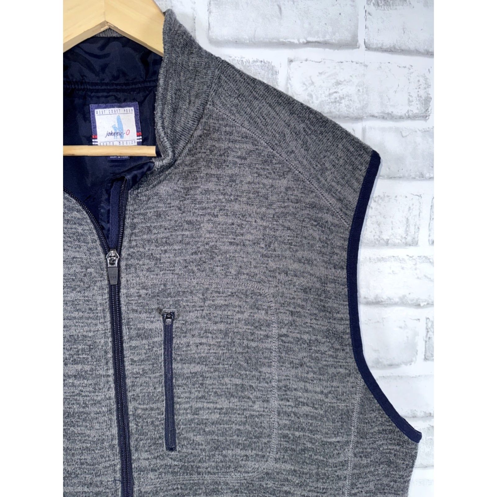 johnnie-O JOHNNIE-O Vest Mens XL Gray West Coast Prep Los Angeles Angels Size US XL / EU 56 / 4 - 3 Thumbnail