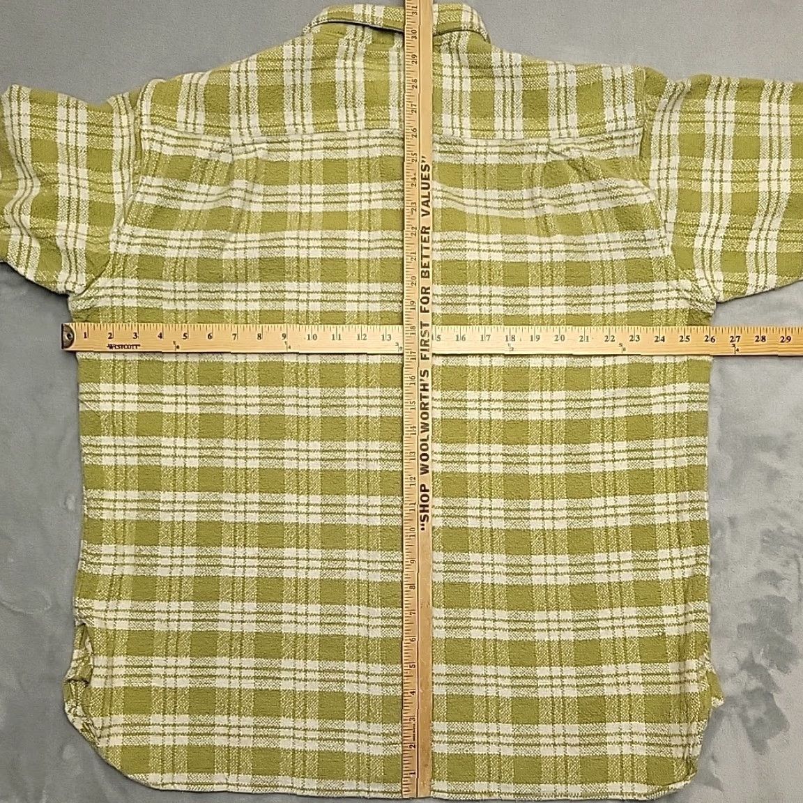 Vintage VINTAGE True Grit Shirt Men L Green Plaid Soft Thick Brushed Flannel Outdoor Classic Button-Up Casual Cotton 100% (not allowed extra words) Size US L / EU 52-54 / 3 - 7 Thumbnail