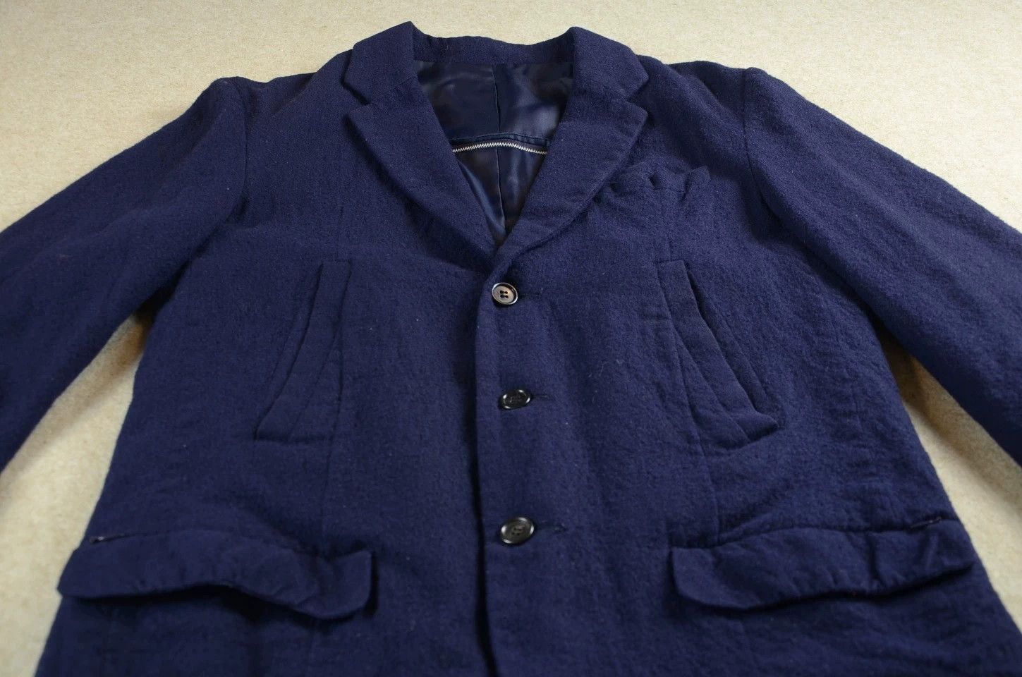 Undercover Undercover Navy Wool Deconstructed Two-Piece Blazer 2 Used Size US M / EU 48-50 / 2 - 2 Thumbnail