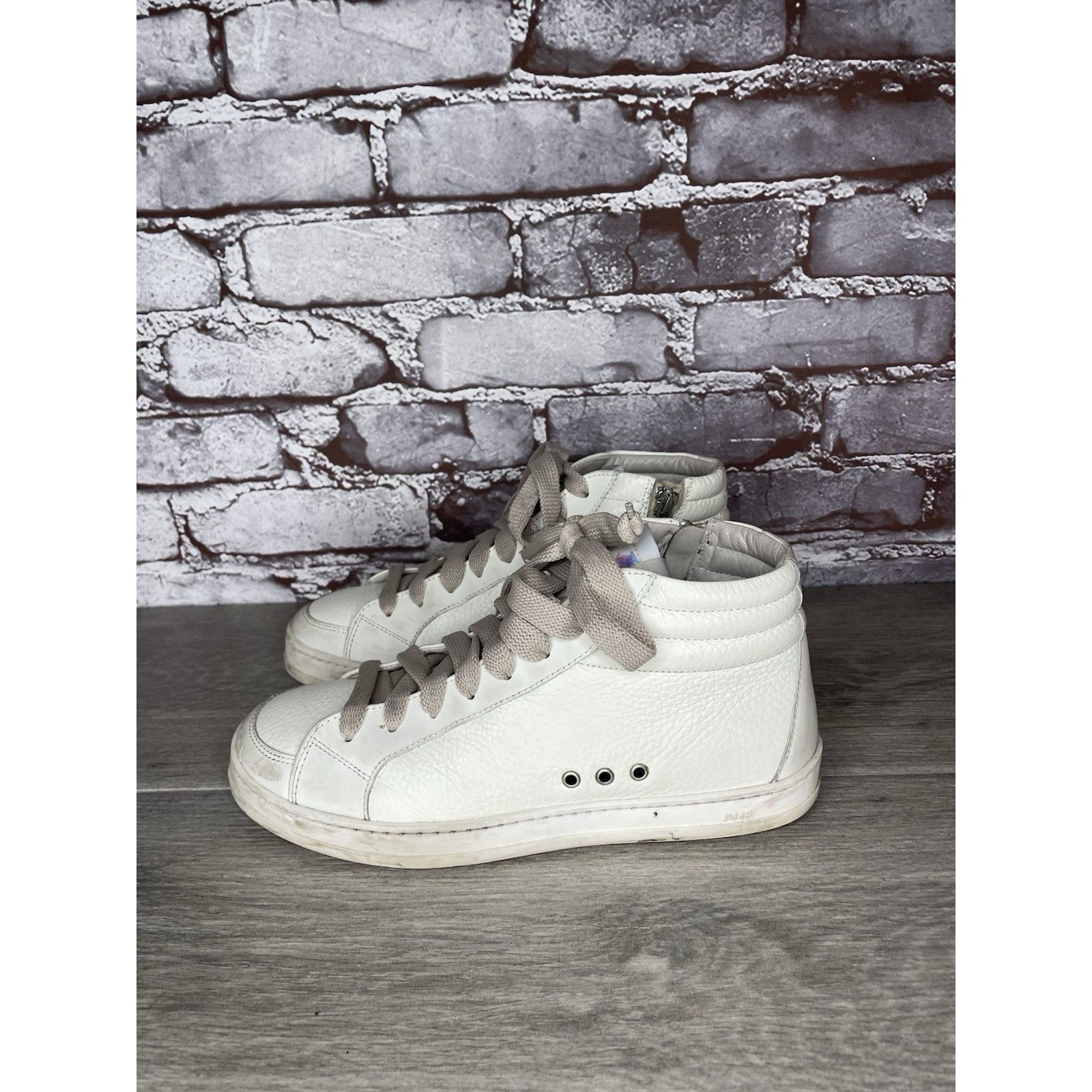 P448 P448 Mid Skate Luxury Leather Styling Off-White Gray Lace Wo Size US 6.5 / IT 36.5 - 9 Thumbnail