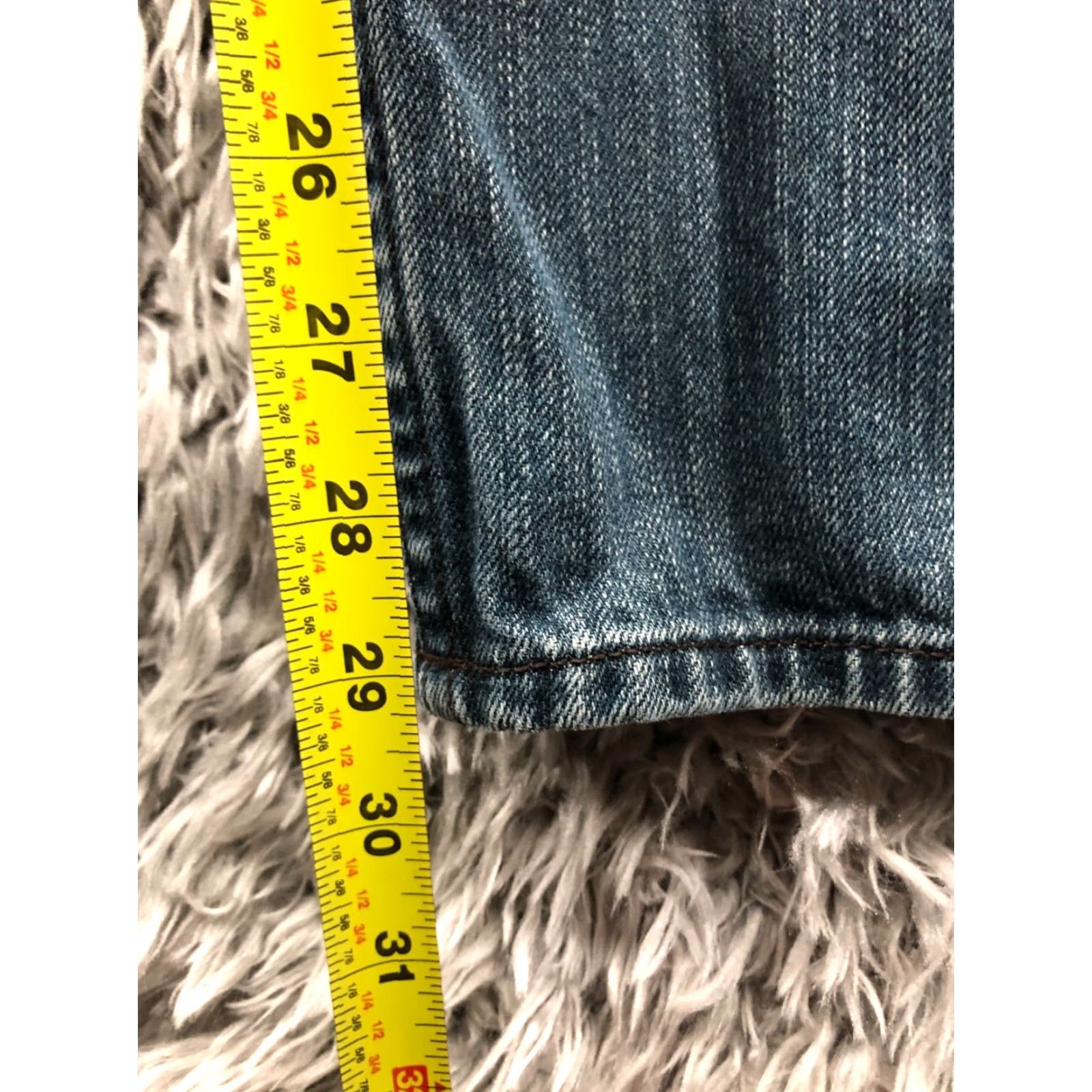 Perry Ellis Perry Ellis Jeans 34x32 Mens Dark Wash Blue Denim Mid Rise Straight Leg 5-Pocket 34 Regular Blue Size US 34 / EU 50 - 3 Thumbnail