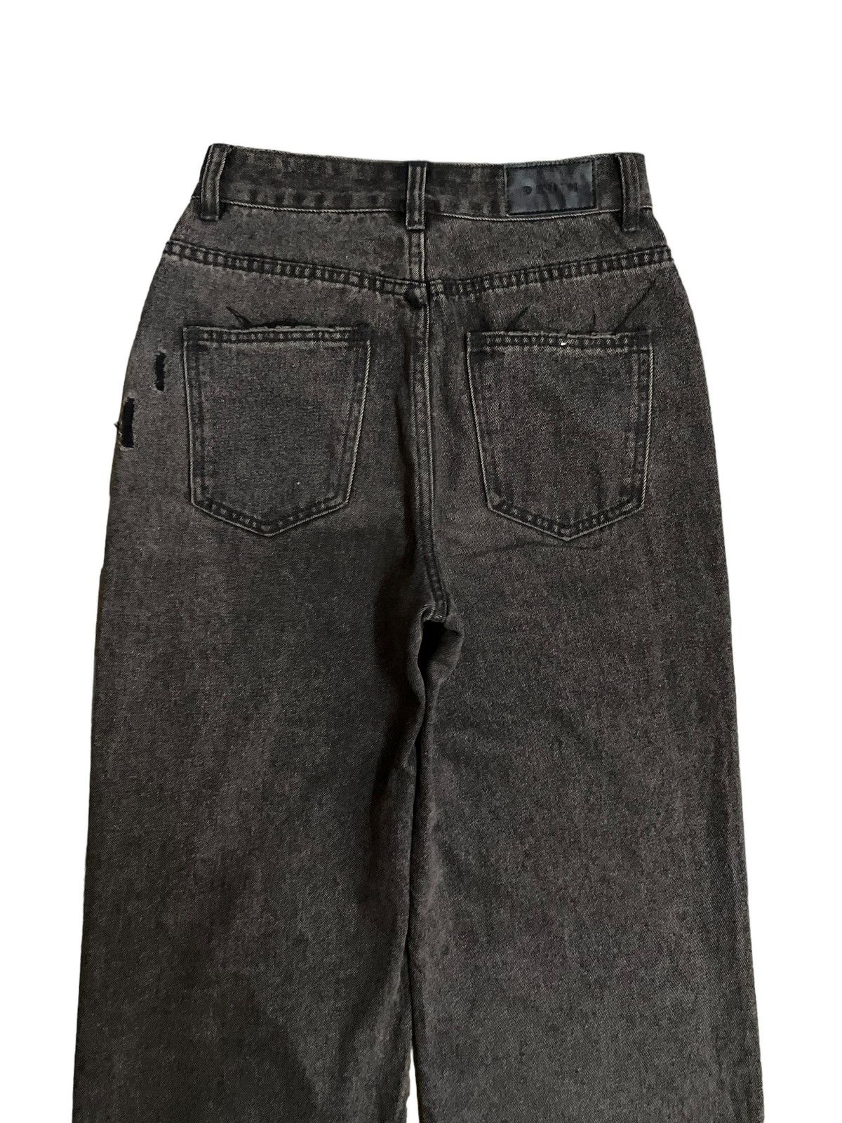 KMRii Vintage Japanese Distressed Fade Wash Wide Leg Baggy Jeans Size 26" / US 2 / IT 38 - 10 Thumbnail