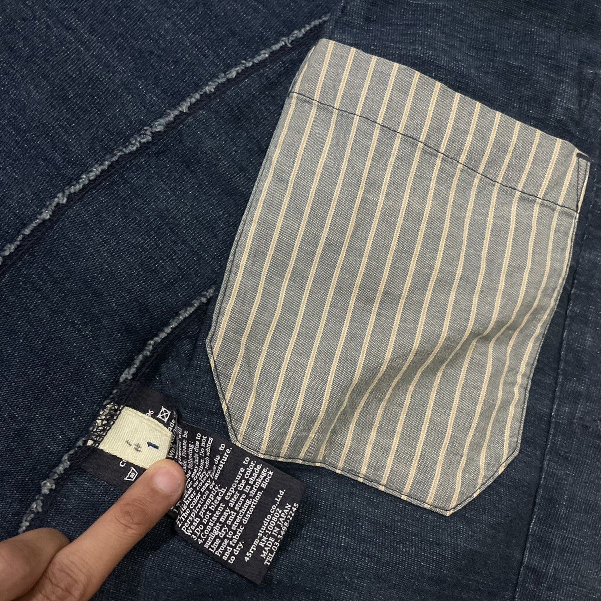 45rpm Vintage 45Rpm Double Pocket Indigo Denim Jacket Size S / US 4 / IT 40 - 21 Thumbnail
