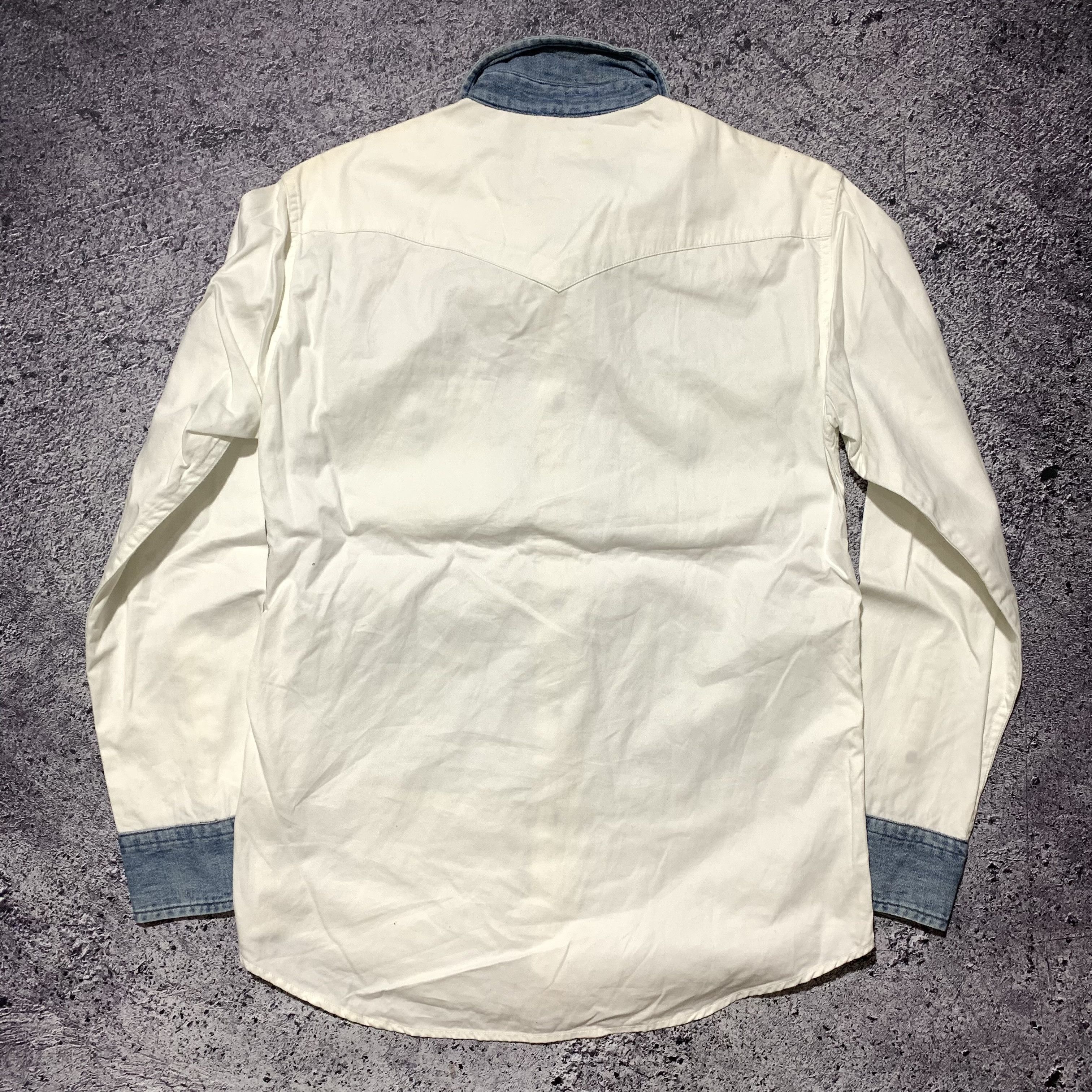 Blue Blue Japan 2000s Blue Blue Japanese Hybrid Work Pocket Pearl Shirt Size US S / EU 44-46 / 1 - 6 Thumbnail