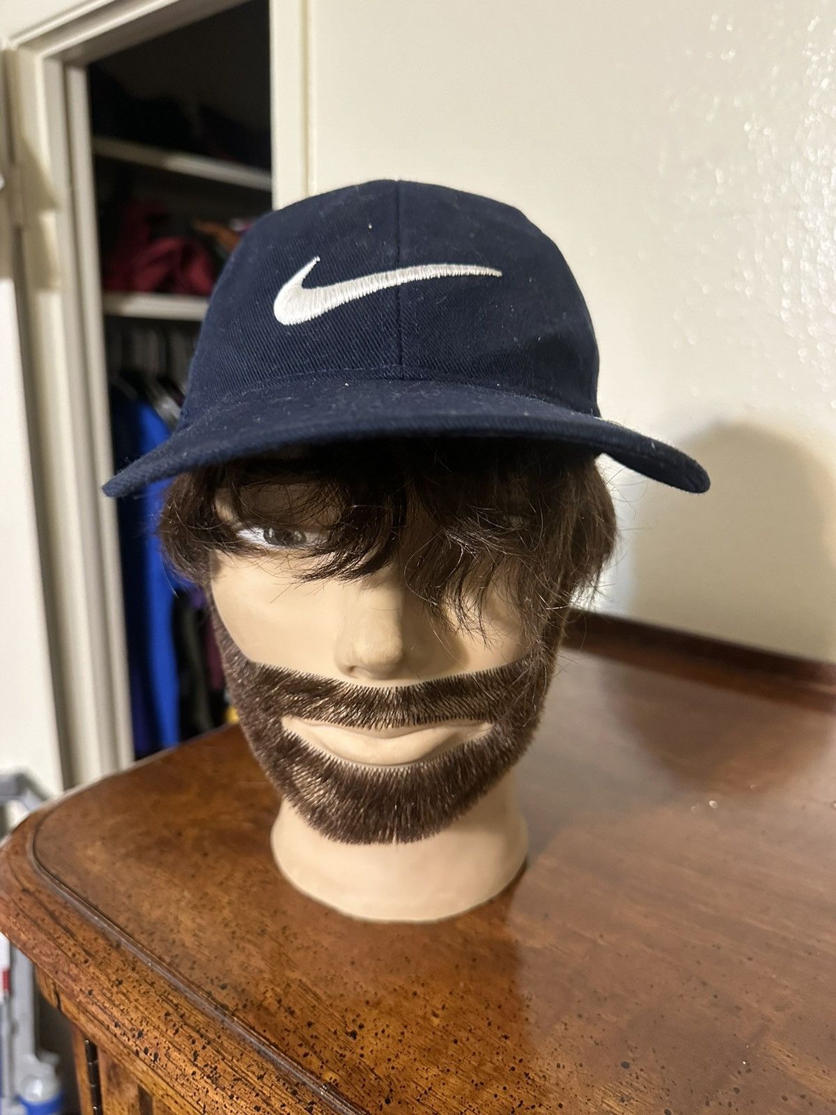 Nike × Vintage Vintage Nike athletic fitted “dark blue” hat 90s size 7 1/8 Size ONE SIZE - 1 Thumbnail