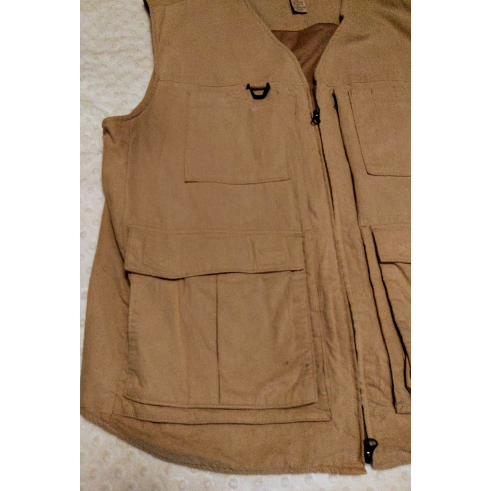 Vintage Duluth Vest Mens L Tall Cargo Nylon Canvas Work Beige Fishing Outdoor Shirt Size US L / EU 52-54 / 3 - 3 Thumbnail