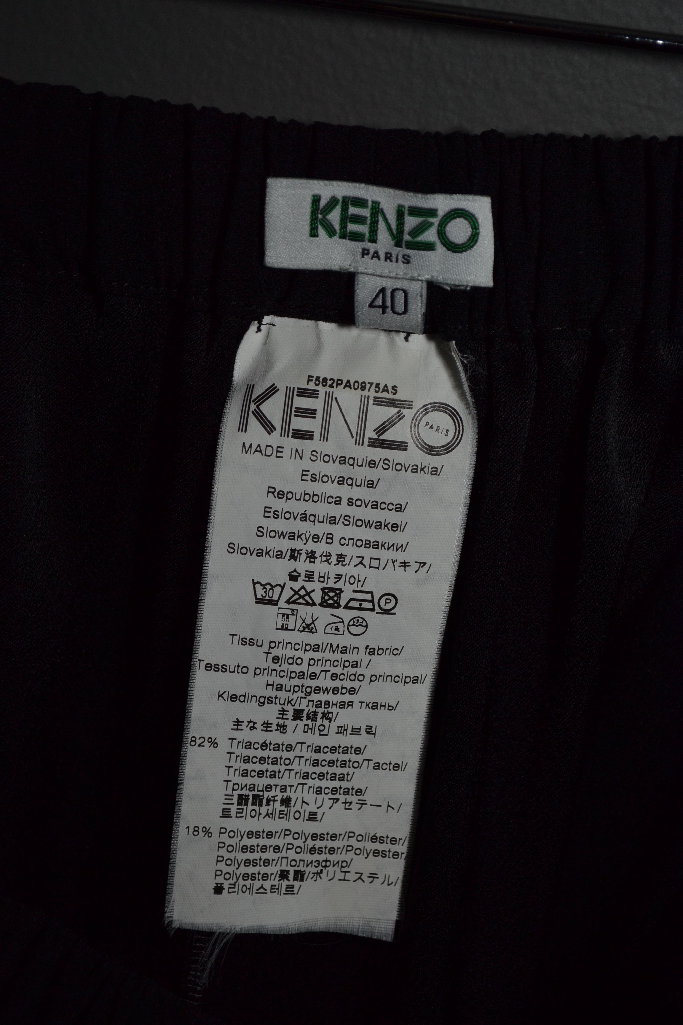 Kenzo Kenzo Black Casual Trousers Pants Women's 40 Side Stripe Size 27" / US 4 / IT 40 - 6 Thumbnail