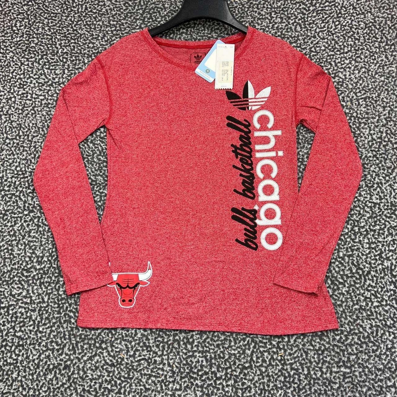 Adidas Chicago Bulls Shirt Women Red Long Sleeve Round Neck S Size S / US 4 / IT 40 - 1 Thumbnail