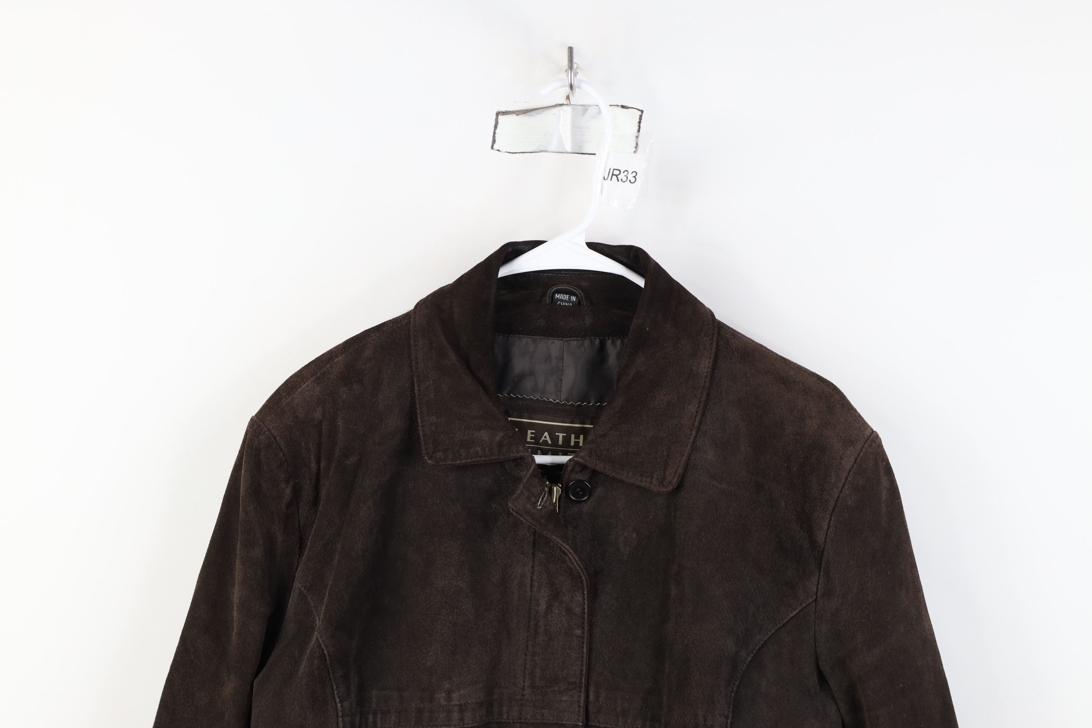 Vintage Vintage 90s Streetwear Suede Leather Full Zip Jacket Size L / US 10 / IT 46 - 2 Thumbnail