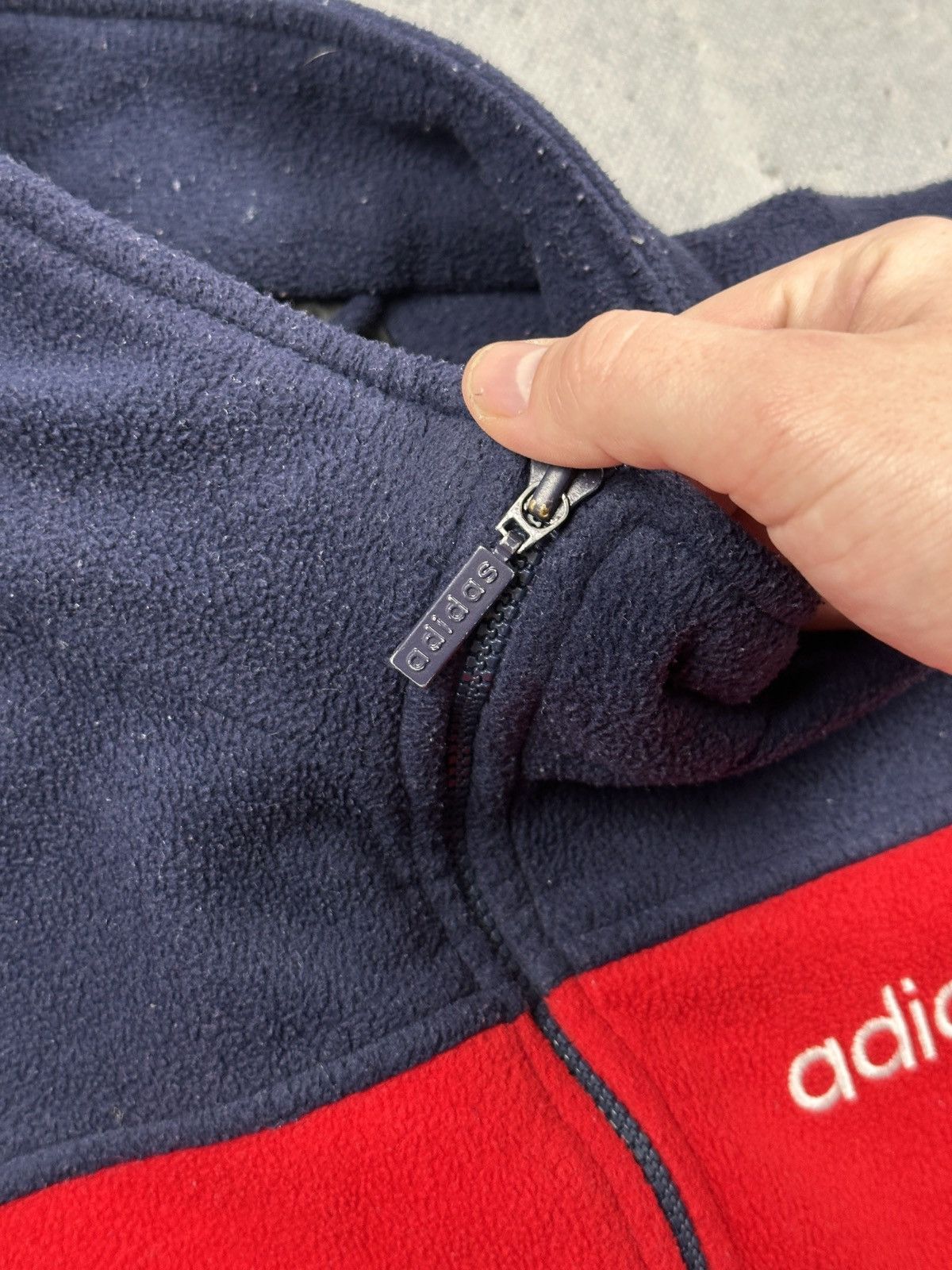 Adidas Vintage Adidas Polar Teddy Fleece Sweater Stripes Zipper 80s Size US L / EU 52-54 / 3 - 8 Thumbnail