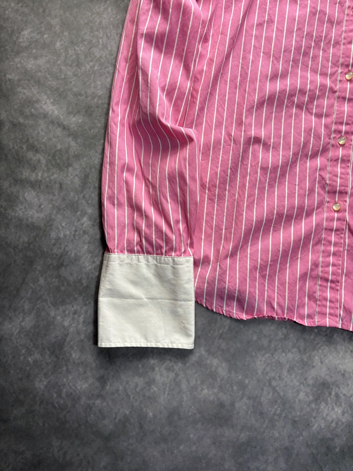 Polo Ralph Lauren 2000s Vintage Ralph Lauren Polo Shirt Striped Pink 90s Prep Size L / US 10 / IT 46 - 10 Thumbnail