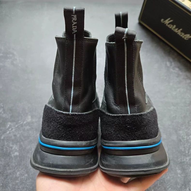 Prada PRADA Black Blue Martin Boots Size 8.5-2506 Size US 8.5 / EU 41-42 - 6 Thumbnail