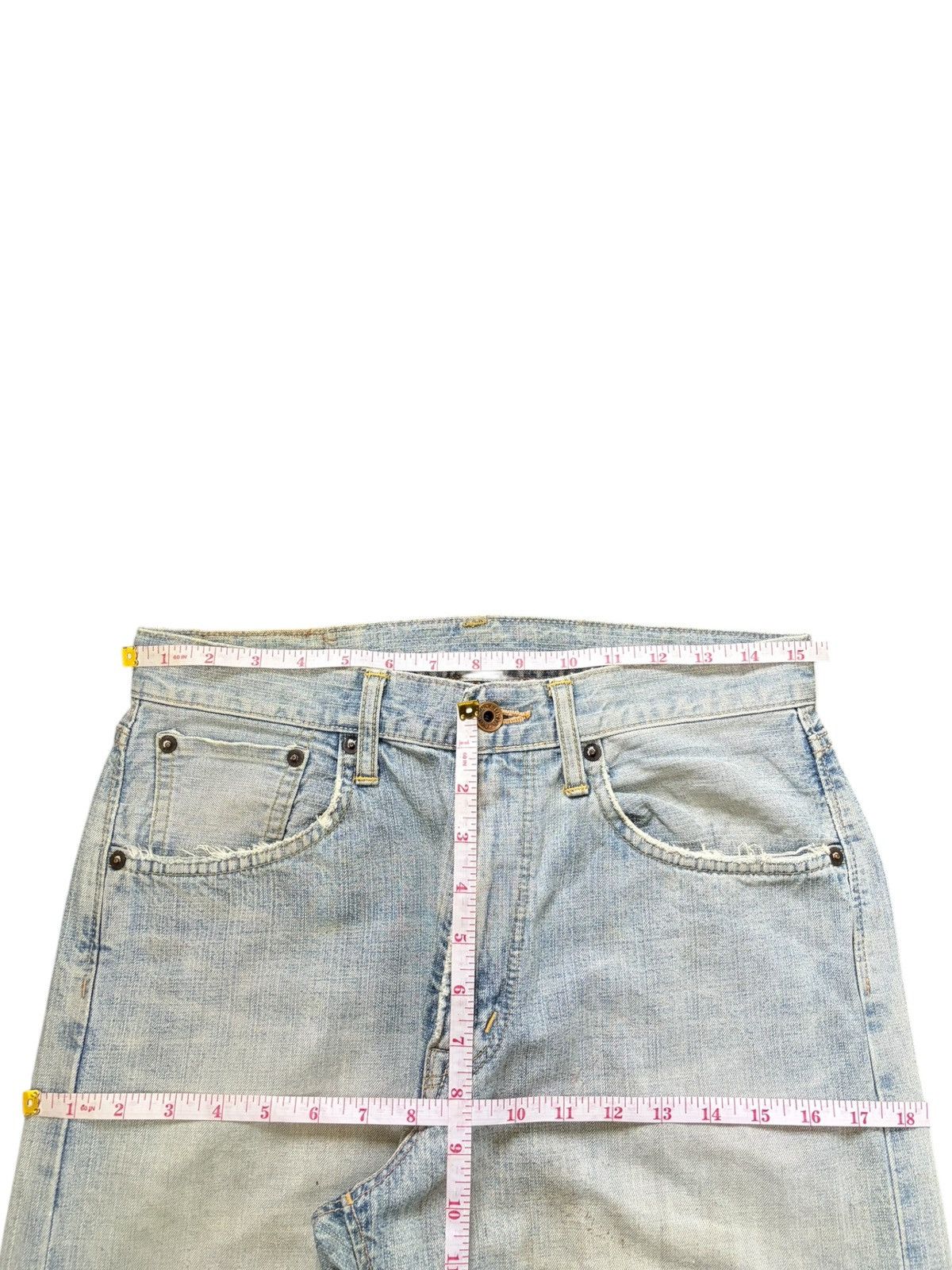 Edwin Vintage Edwin 505Z Selvedge Distressed Loose Jeans Size US 30 / EU 46 - 6 Thumbnail
