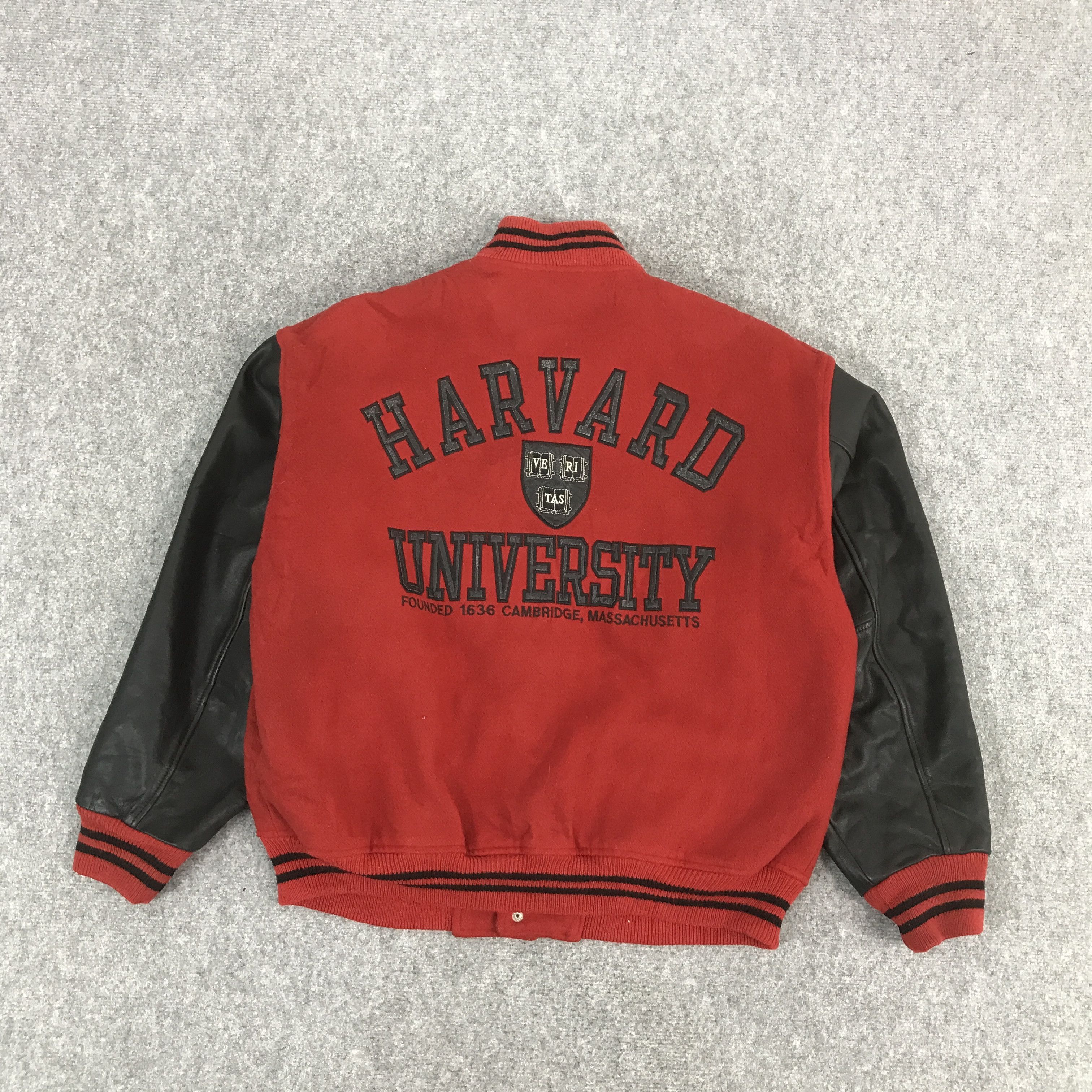 Vintage VTG HARVARD UNIVERSITYY VARSITY JACKET SLEEVE LEATHER Size US L / EU 52-54 / 3 - 1 Thumbnail
