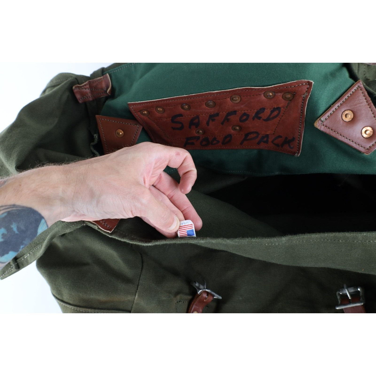 Duluth Pack Vintage Duluth Pack Canvas Leather Safford Food Pack Bag Size ONE SIZE - 15 Thumbnail