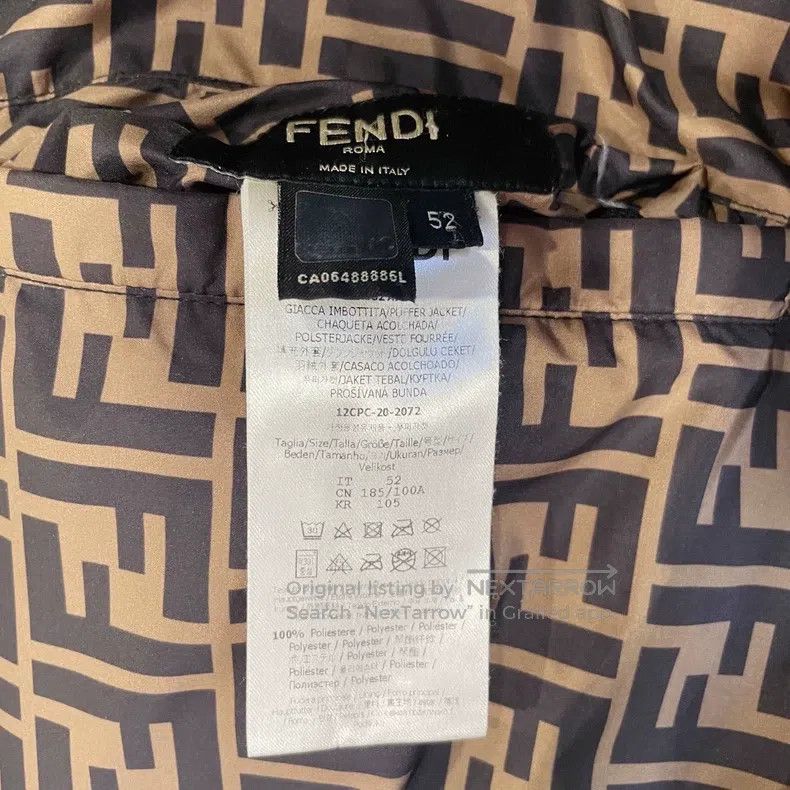Fendi Fendi Double F Brown Printed Two-Sided Puffer Jacket, Two- Size US L / EU 52-54 / 3 - 5 Thumbnail