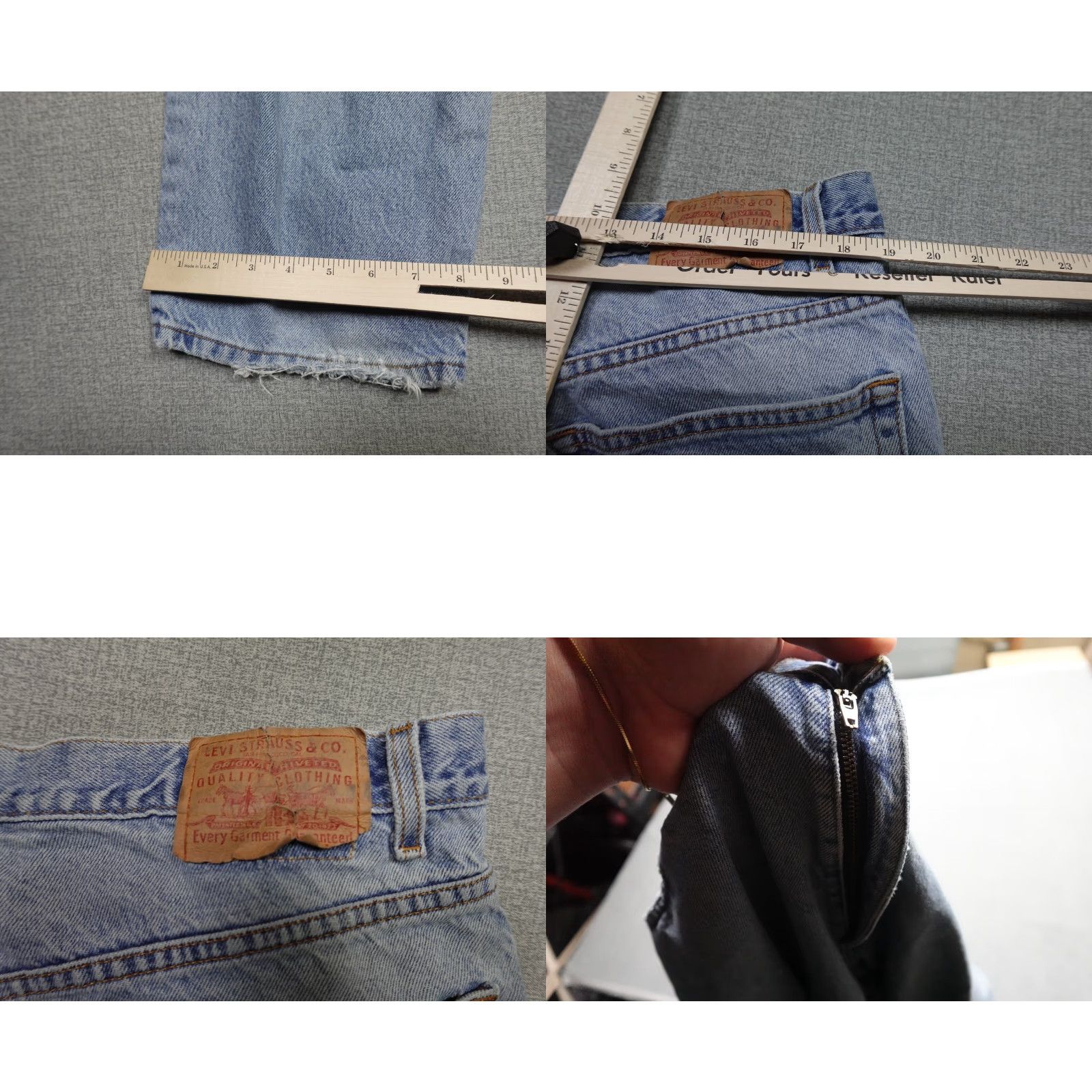 Levi's VINTAGE Levi's Jeans 550 Men 38x32 Blue Relaxed Fit Straight Leg Light Wash Size US 38 / EU 54 - 8 Thumbnail