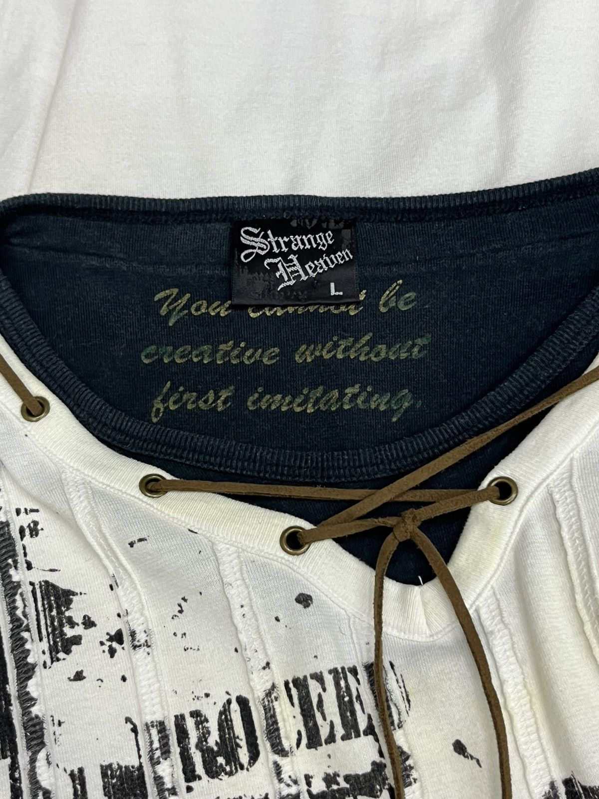 Haven Vintage Strange Heaven LGB Vibe Punk Skull Poem Lace-Up LS Size US S / EU 44-46 / 1 - 3 Thumbnail