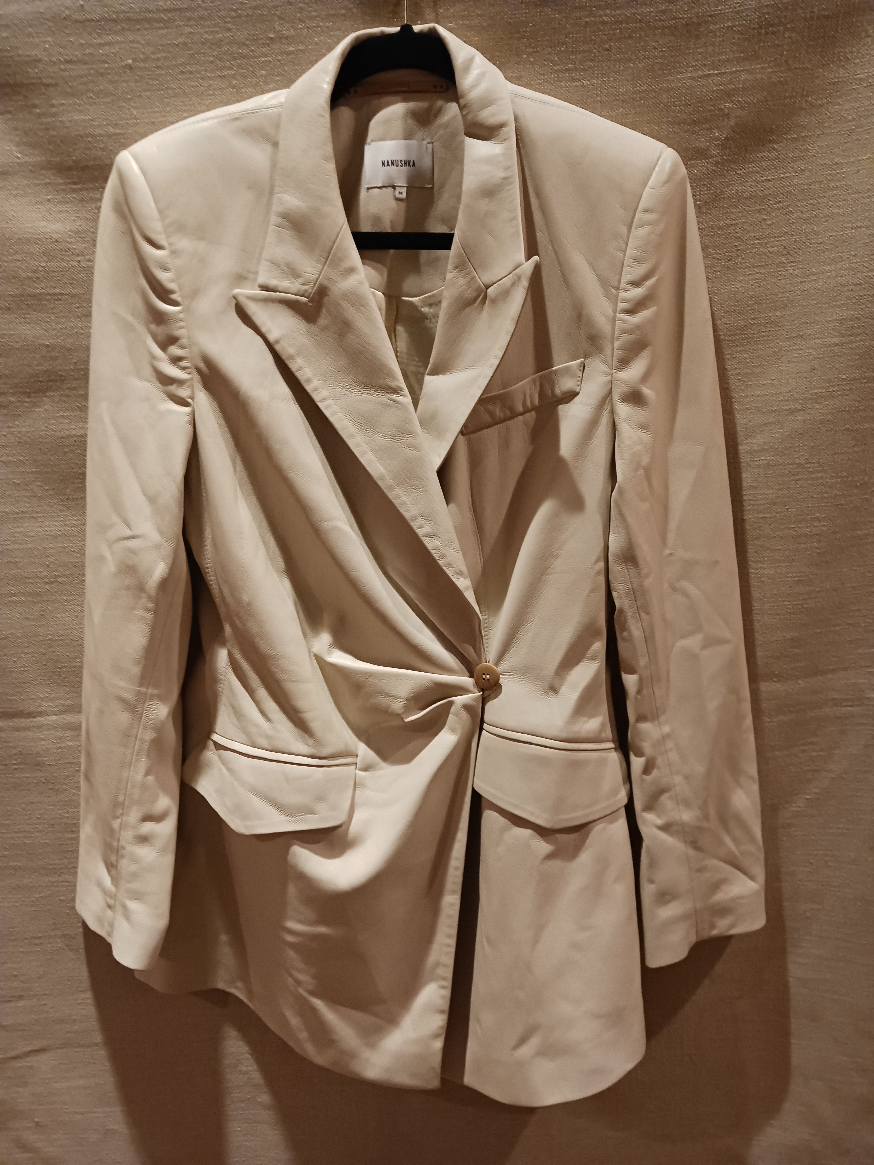 Nanushka Vegan Leather Off Center Blazer Size M / US 6-8 / IT 42-44 - 1 Thumbnail
