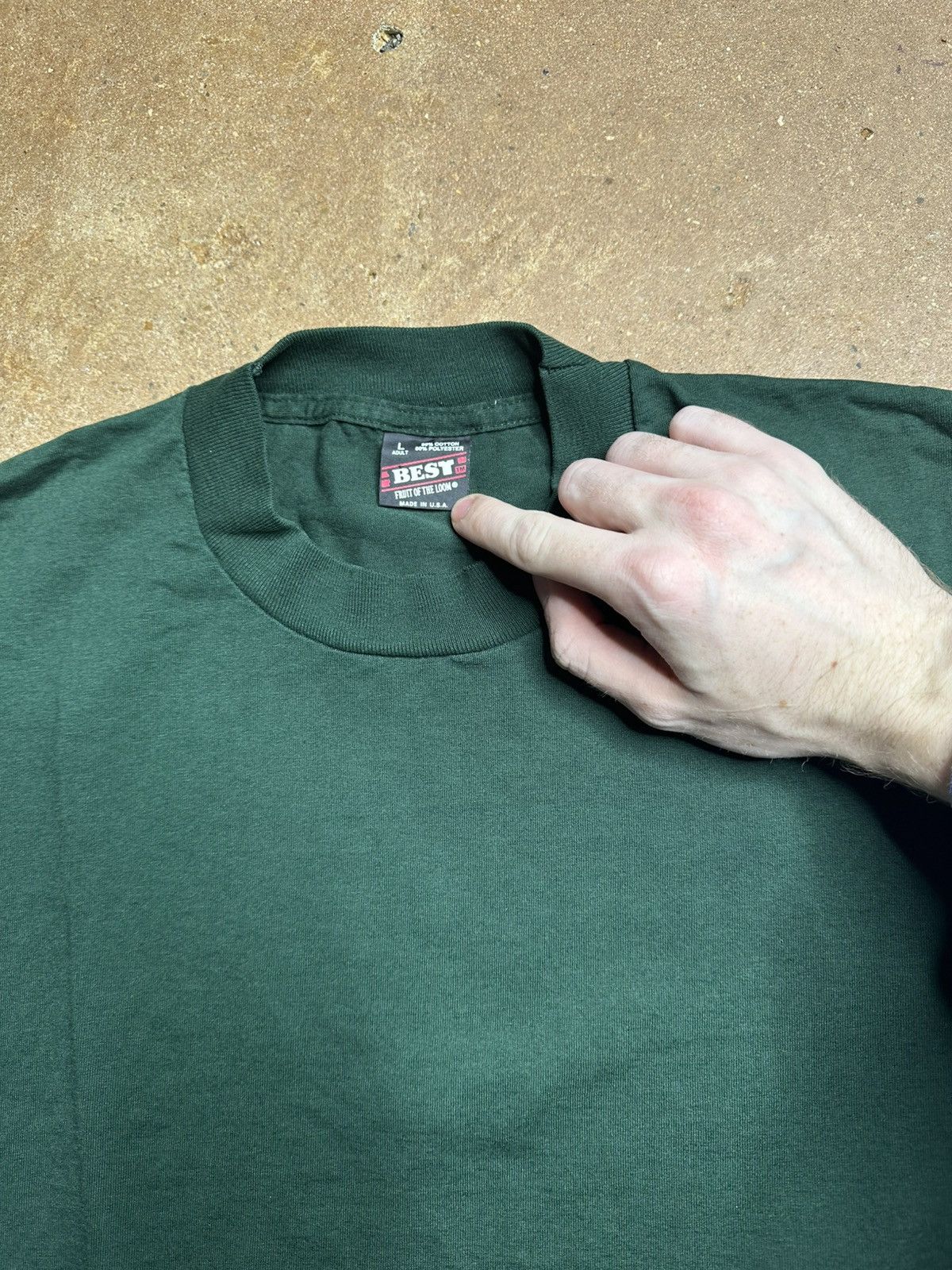 Fruit Of The Loom × Vintage Forest Green Fruit Of The Loom Best Single Stitch Tee Size US L / EU 52-54 / 3 - 2 Thumbnail