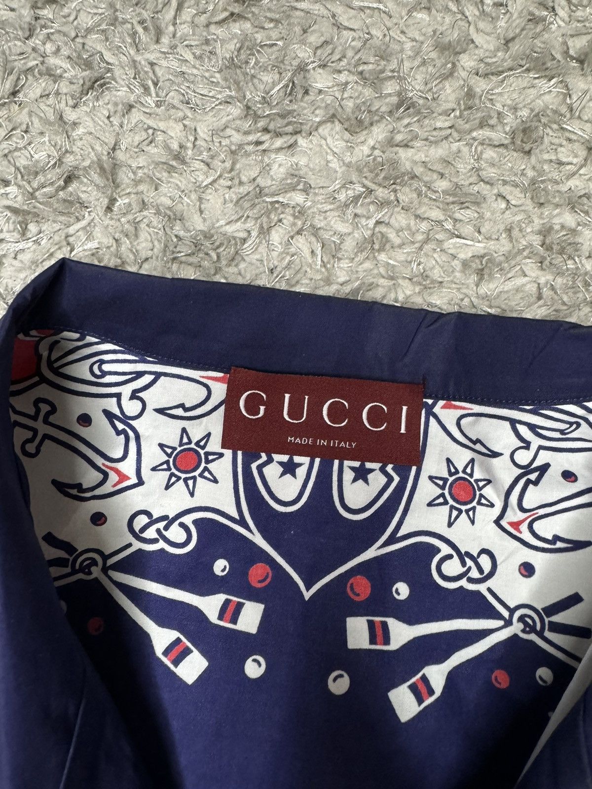Gucci DOUBLE G BANDANA PRINT COTTON SHIRT Size US L / EU 52-54 / 3 - 4 Thumbnail