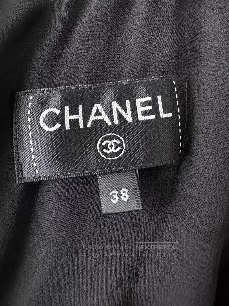Chanel Chanel 23S black silk full print double C black diamond bo Size XS / US 0-2 / IT 36-38 - 6 Thumbnail