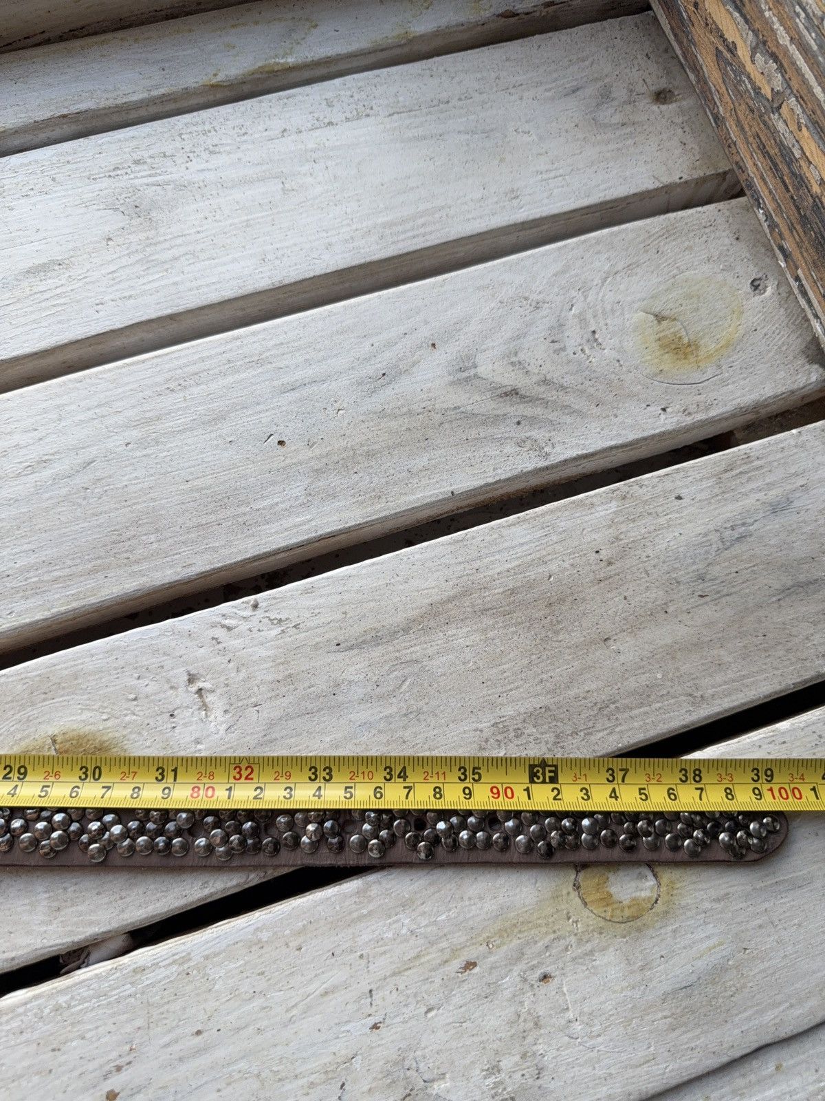Vintage Vintage Japanese Leather Punk Emo Rock Goth Y2K Drill belt Size ONE SIZE - 11 Thumbnail