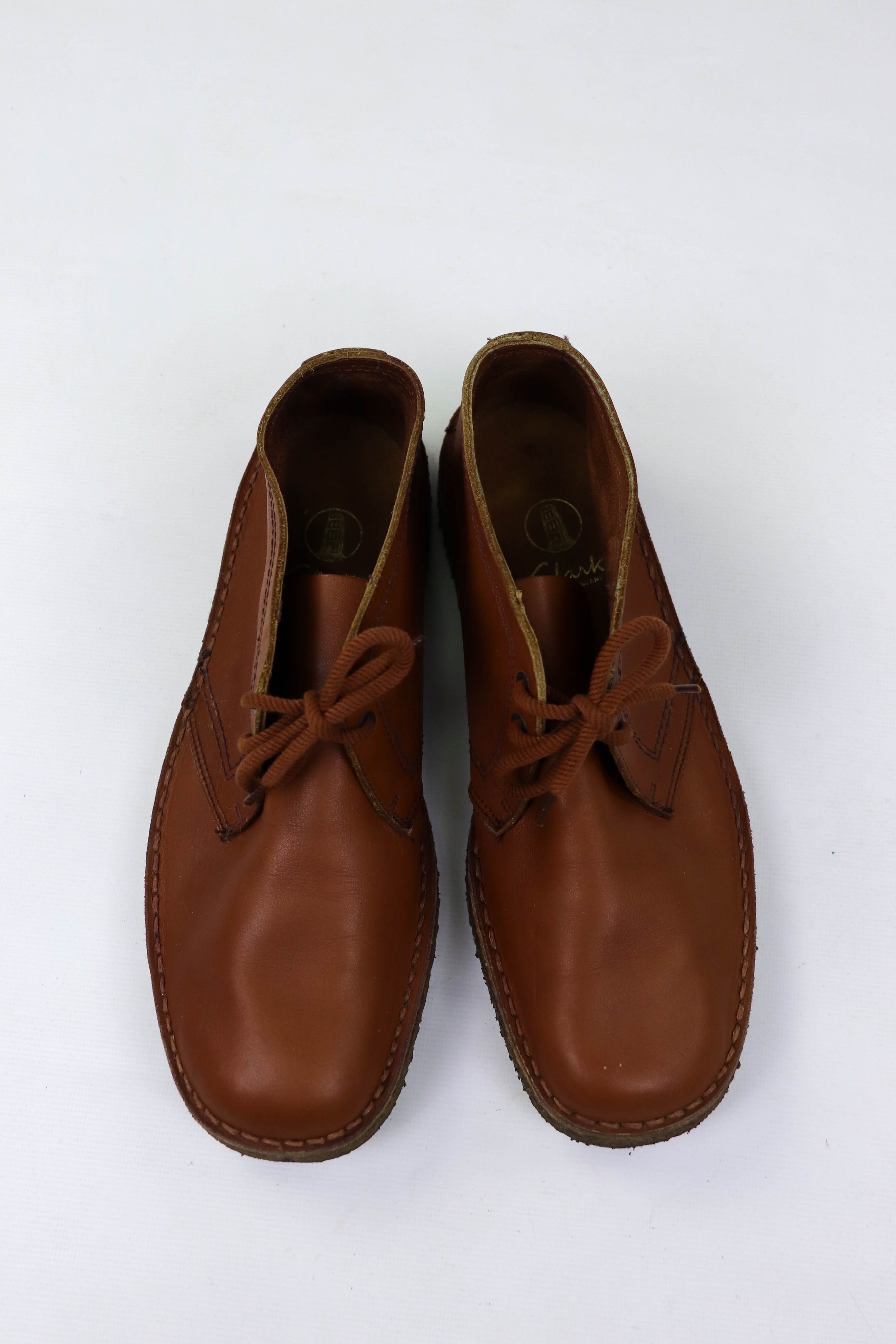 Clarks Clarks Made in England Tan Leather Low Desert Boots Size US 9.5 / EU 42-43 - 6 Thumbnail