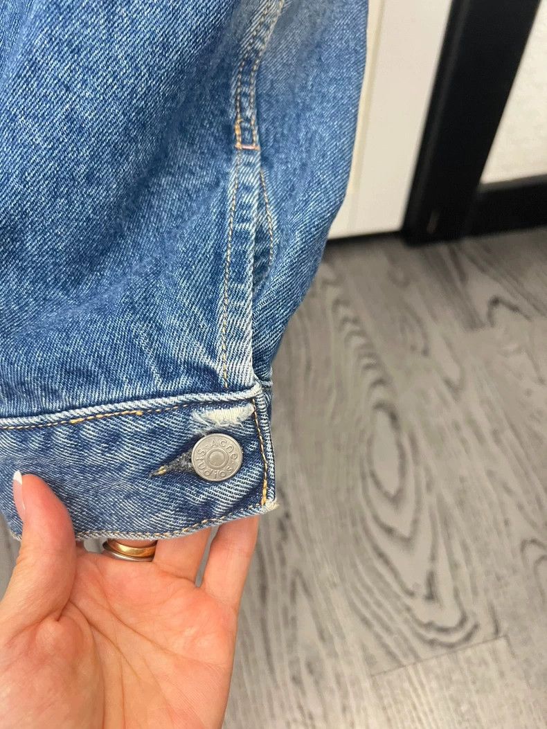 Acne Studios acne studios Blue washed distressed denim jacket Size US XL / EU 56 / 4 - 6 Thumbnail