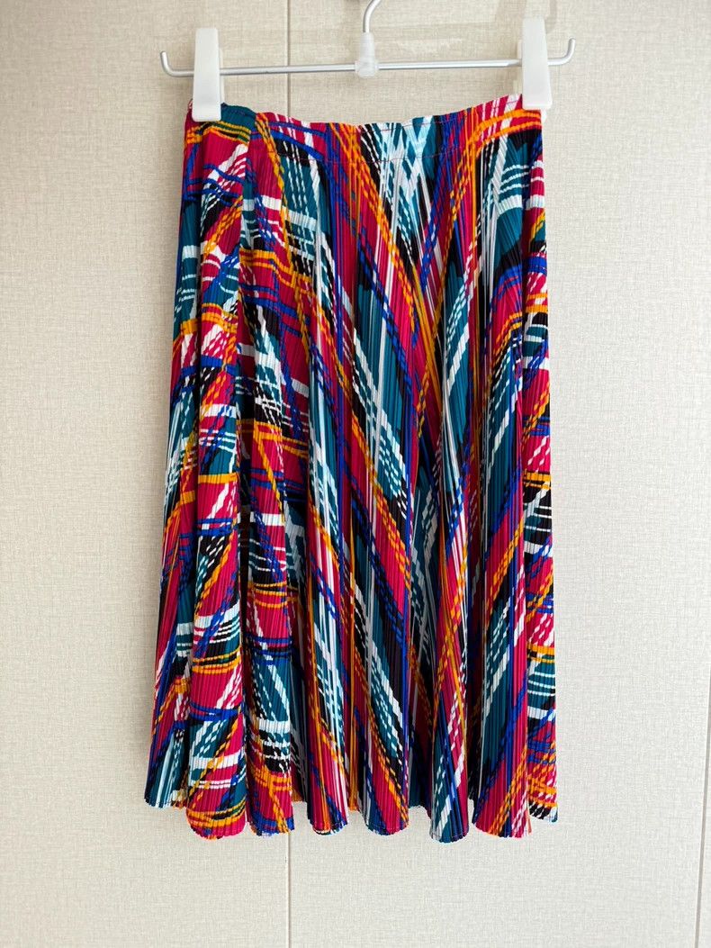 Issey Miyake issey miyake size:2 Crayon-striped short skirt 2505-Nextar Size 31" - 1 Thumbnail