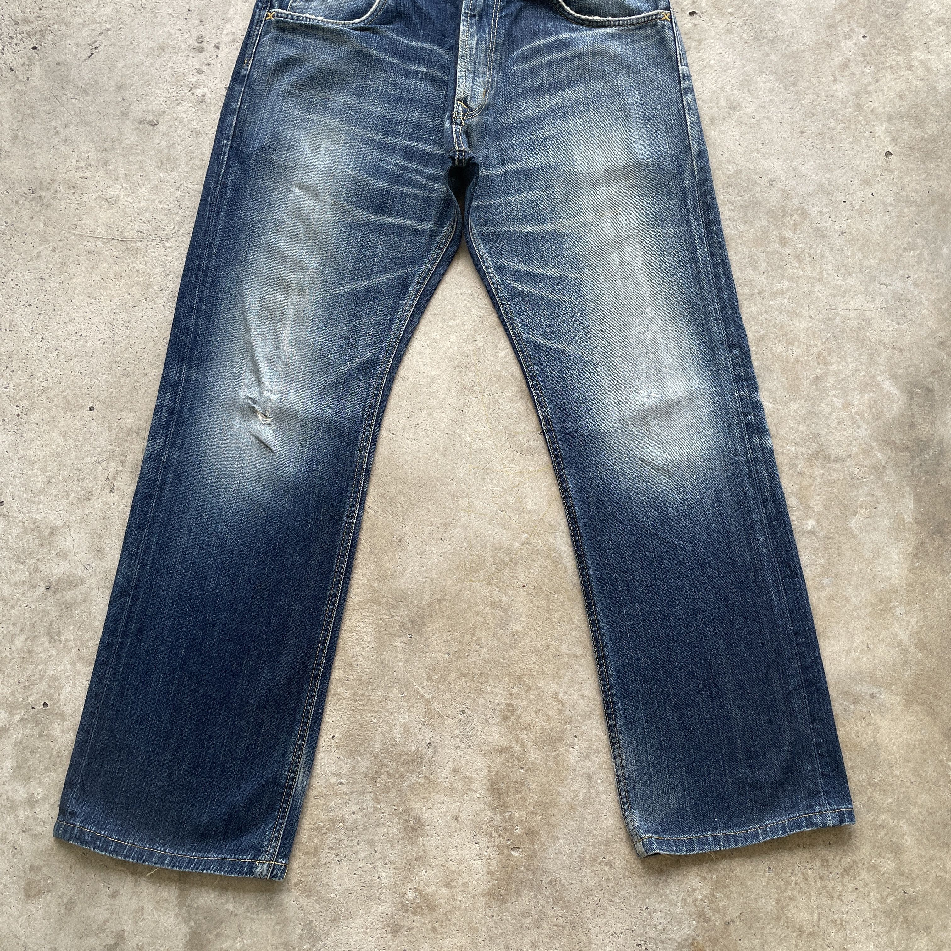 Japanese Brand Vintage Lee Japan Jeans Buckle Denim Pants Faded W32x30.5 Size US 32 / EU 48 - 6 Thumbnail