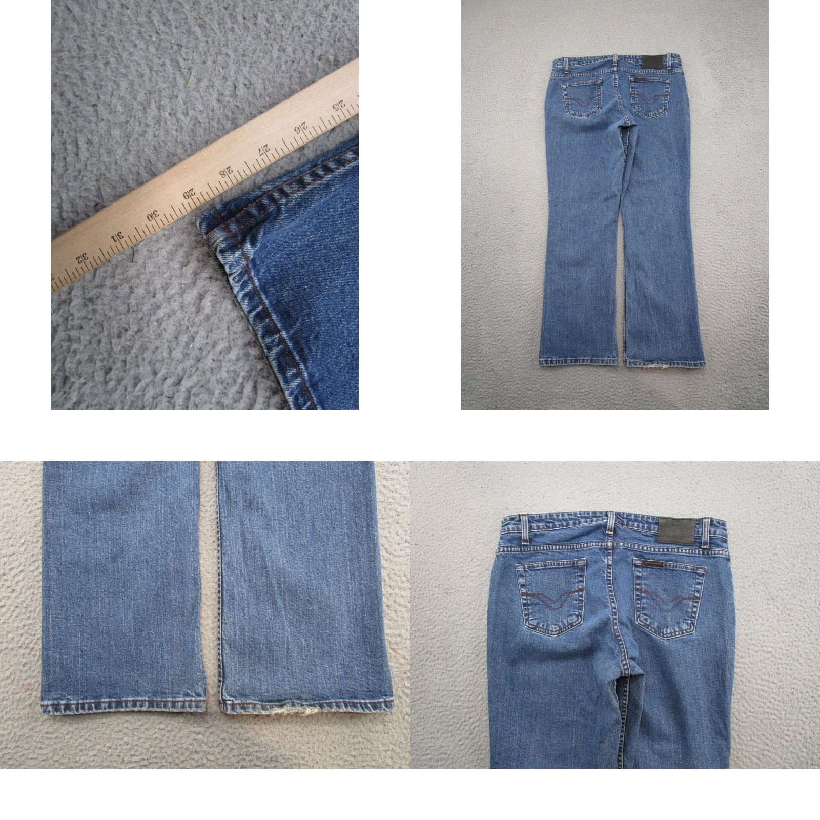Harley Davidson VTG Harley-Davidson Women's Jeans Bootcut Blue Denim Size 34x29 Motorcycle Size 24" / US 00 / IT 34 - 9 Thumbnail