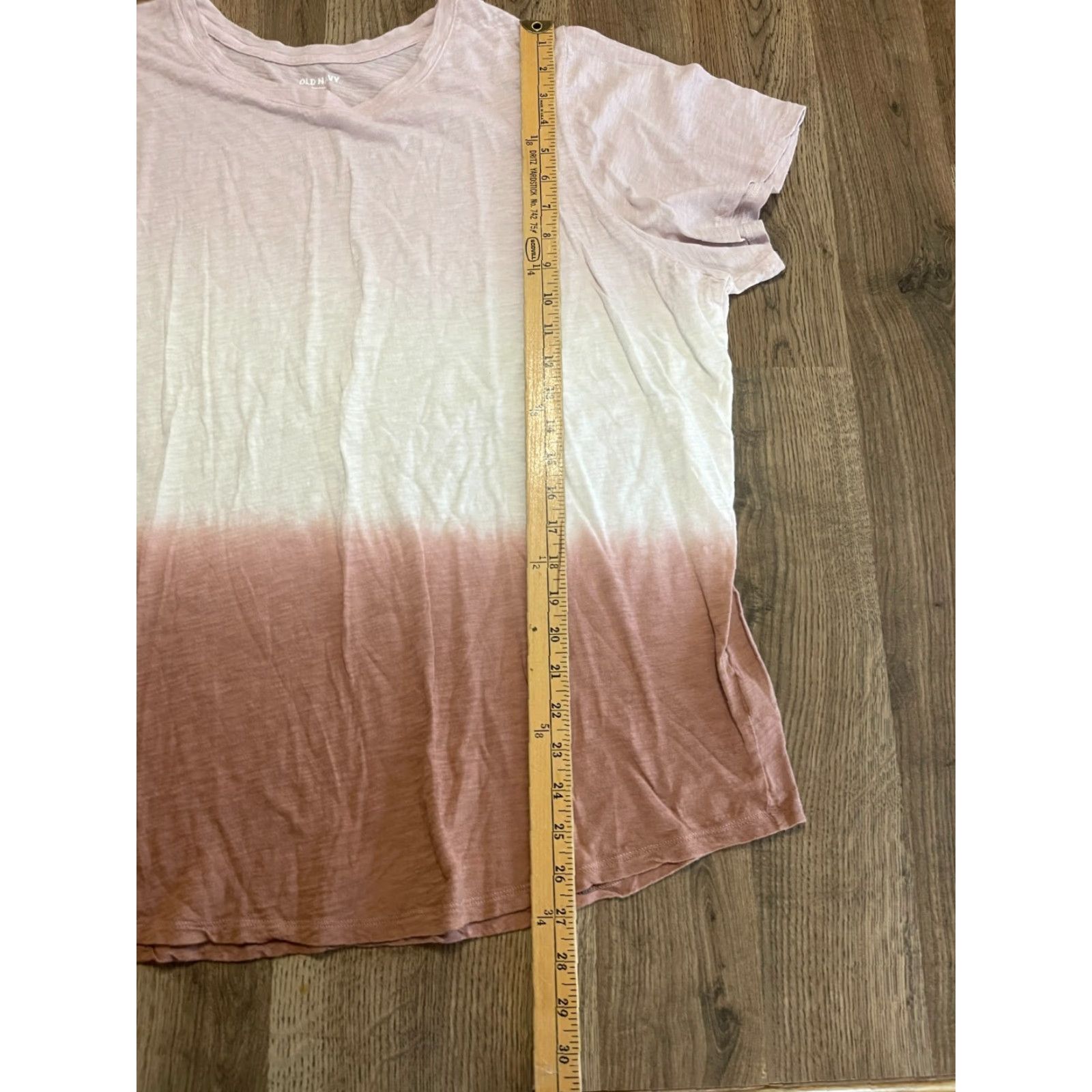 Old Navy Old Navy Shirts Women's 3X Ombre Pink White Brown T-Shirt Short Sleeve Round Neck Casual Multicolor Basic Colorful - Fall Spring Summer 3X Womens Size XXL / US 16-18 / IT 52-54 - 7 Thumbnail