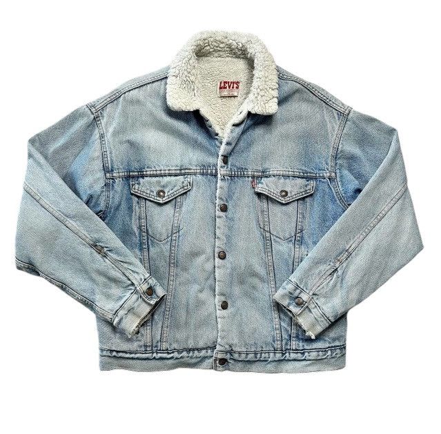Levi's Vintage Sherpa Denim Jacket Authentic Faded 1980’s Workwear Size US M / EU 48-50 / 2 - 2 Thumbnail