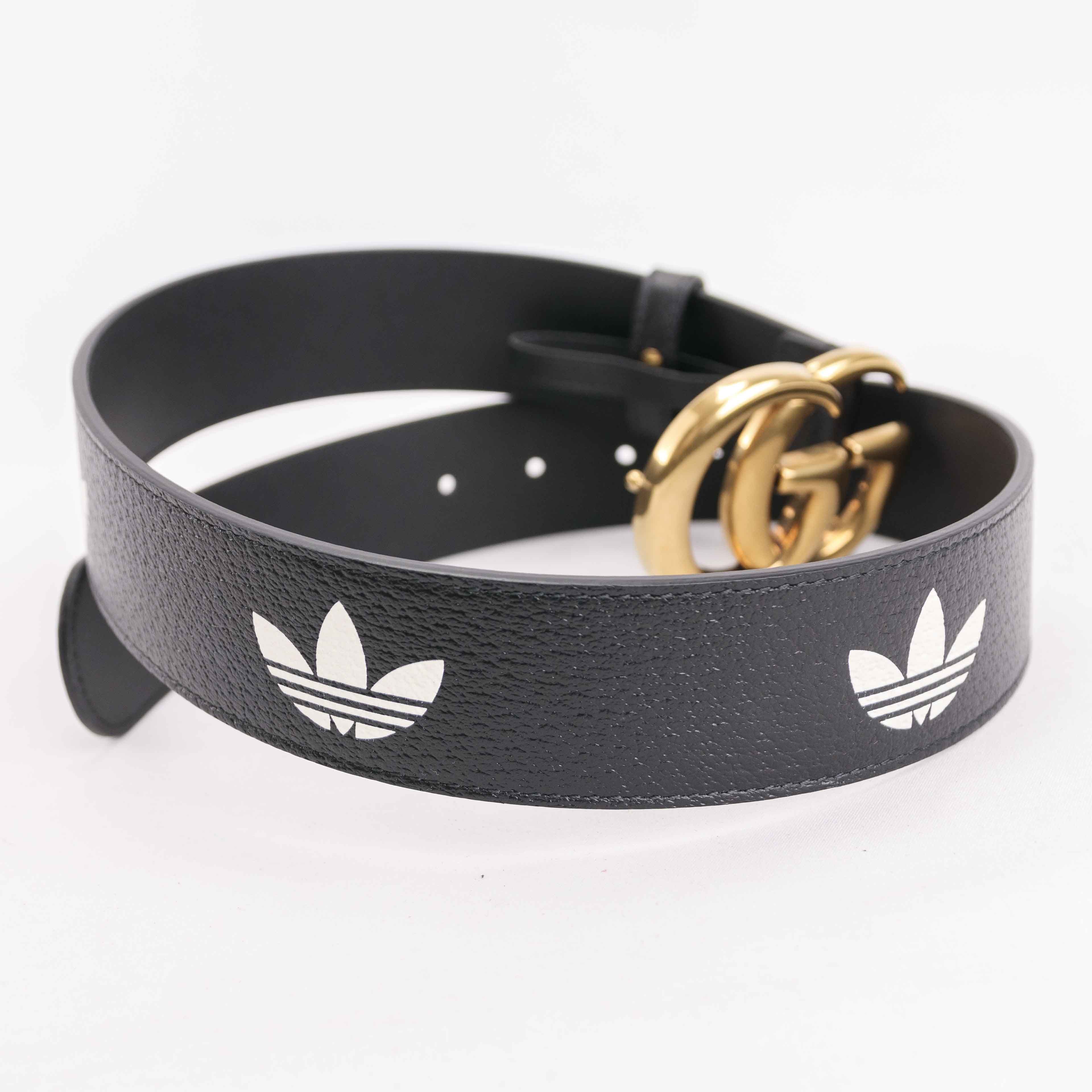 Adidas × Gucci Gucci X Adidas Double Interlocking G Leather Belt Size ONE SIZE - 8 Thumbnail