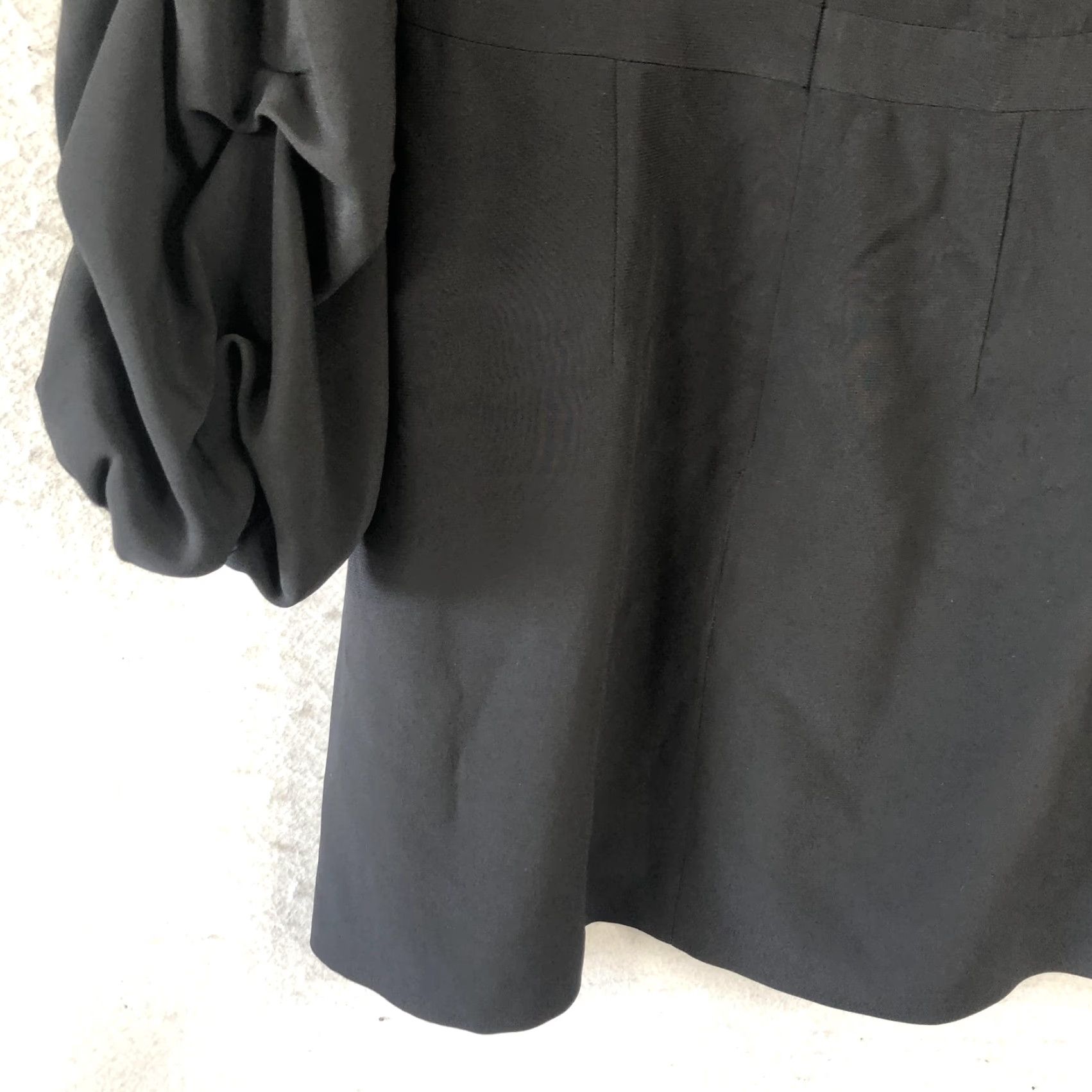 ALEXIS Alexis Dress Womens Medium Black Long Sleeve V Neck Puff Sleeve Mini Elegant Dress Size M / US 6-8 / IT 42-44 - 7 Thumbnail