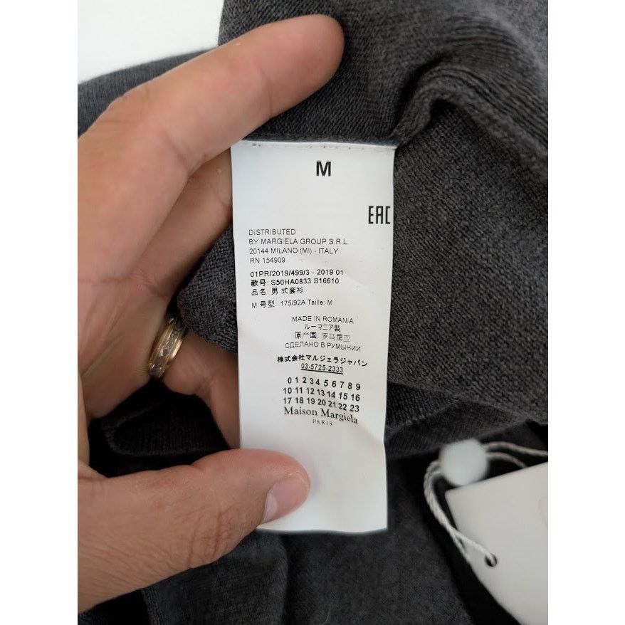 Maison Margiela o1rshd1 Knitwear Sweatshirt Sweater in Grey/Black Size US M / EU 48-50 / 2 - 12 Thumbnail