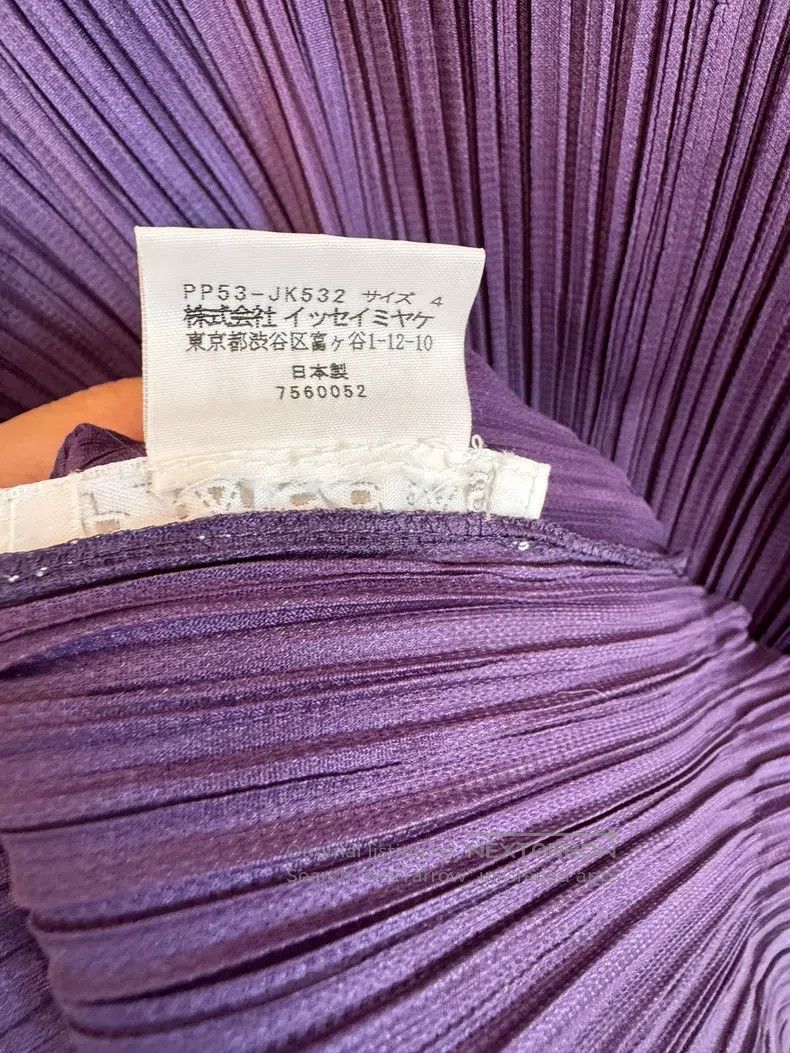 Issey Miyake Issey Miyake Purple Chinese-Style Top Size XL / US 12-14 / IT 48-50 - 6 Thumbnail