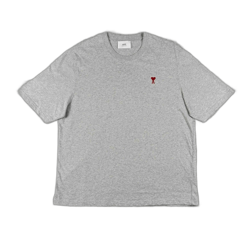 AMI Ami Gray Short Sleeve T-Shirt Size US L / EU 52-54 / 3 - 1 Thumbnail